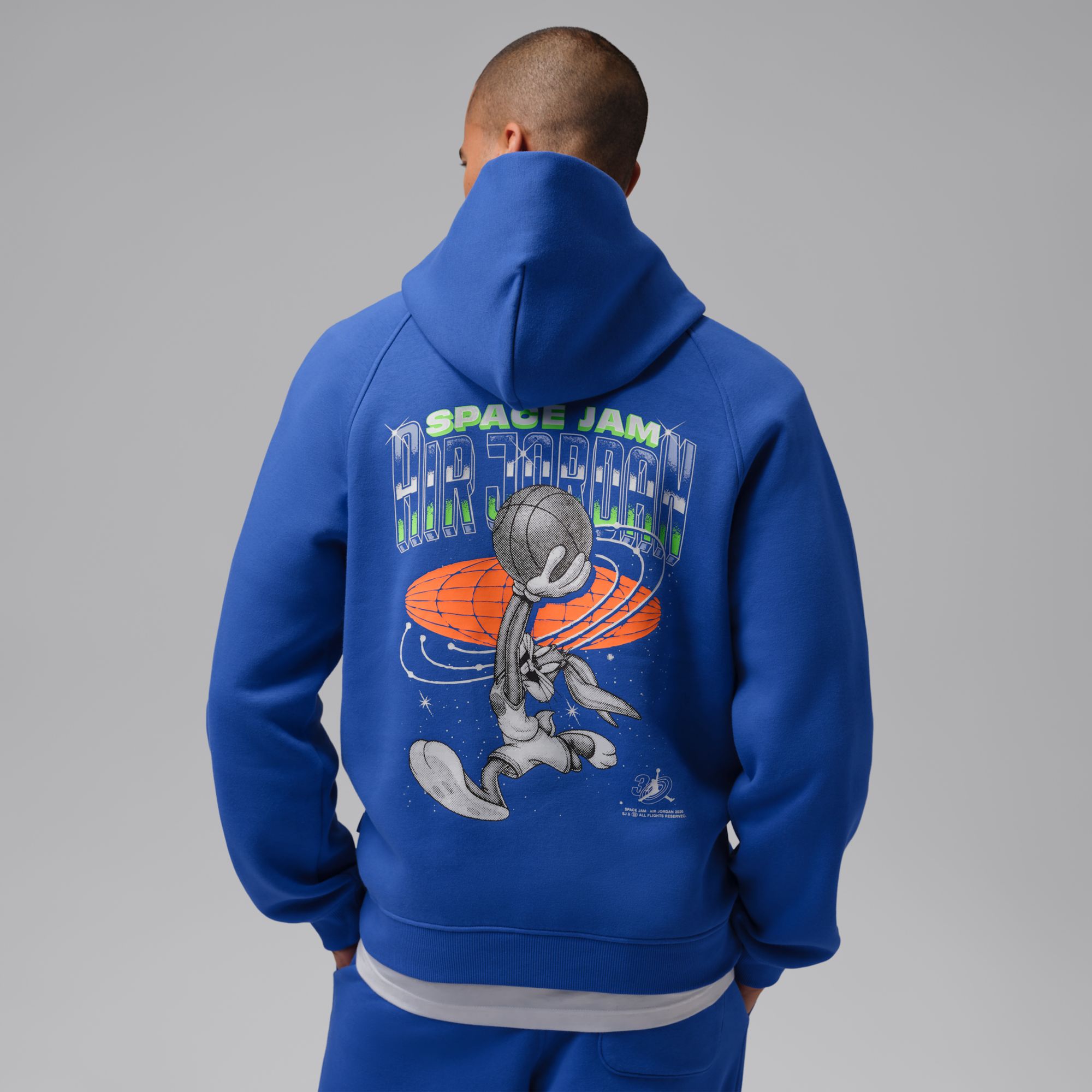 Jordan Men's Brooklyn Space Jam Fleece Pullover Hoodie, XL, Varsity Royal