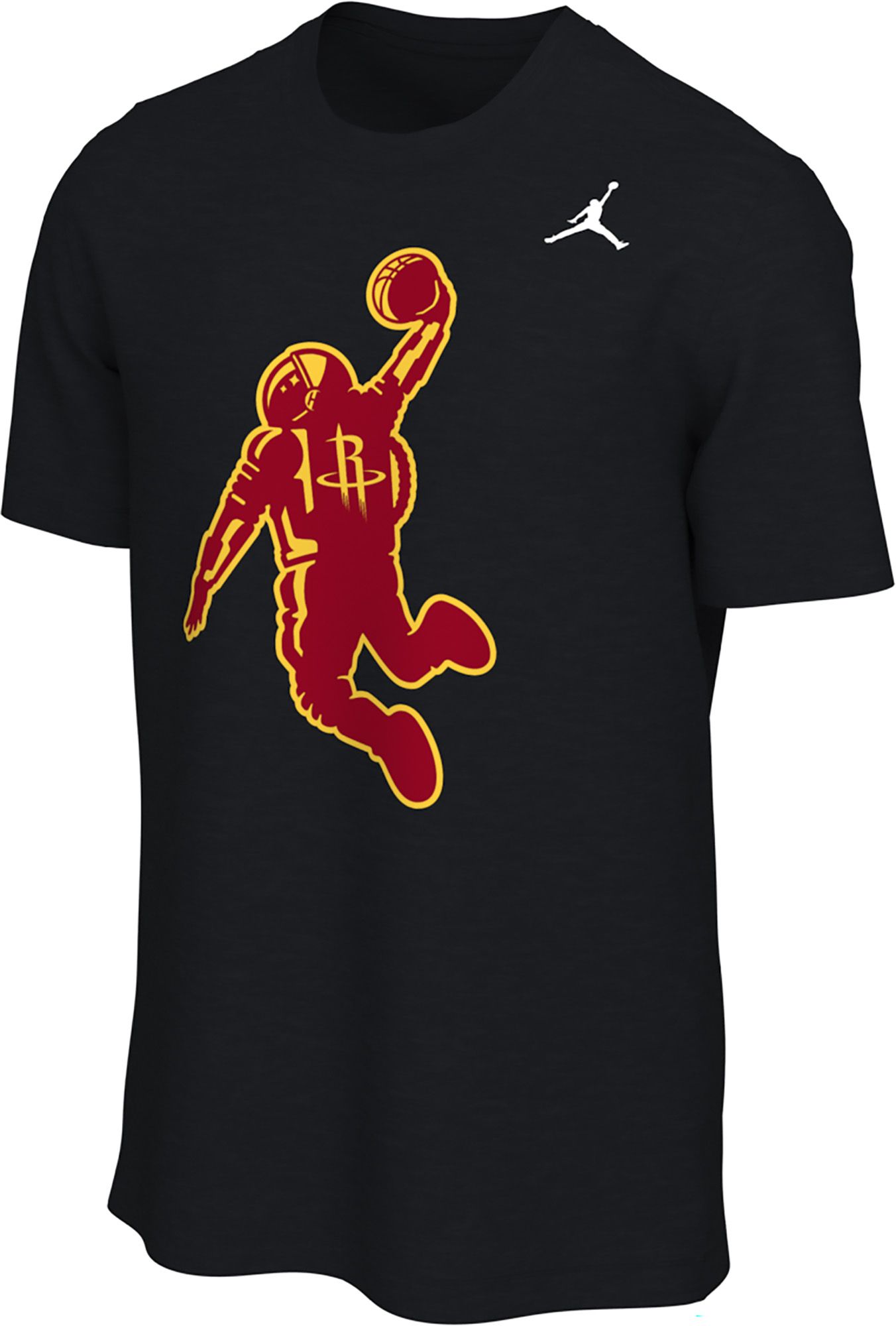 Jordan Men's Houston Rockets Black Statement Logo T-Shirt