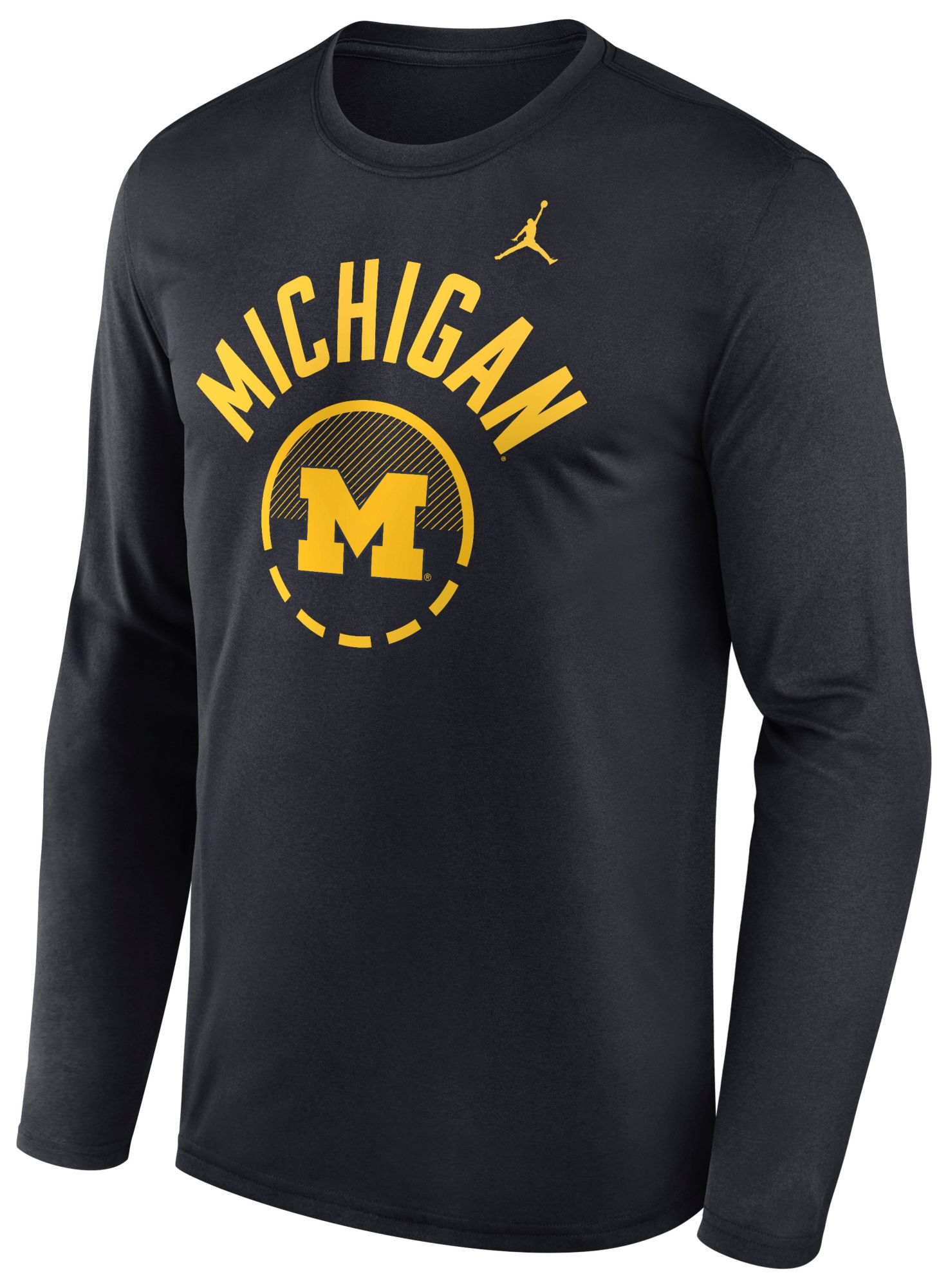 Jordan Men's Michigan Wolverines Dri-FIT Shooting Long Sleeve Shirt