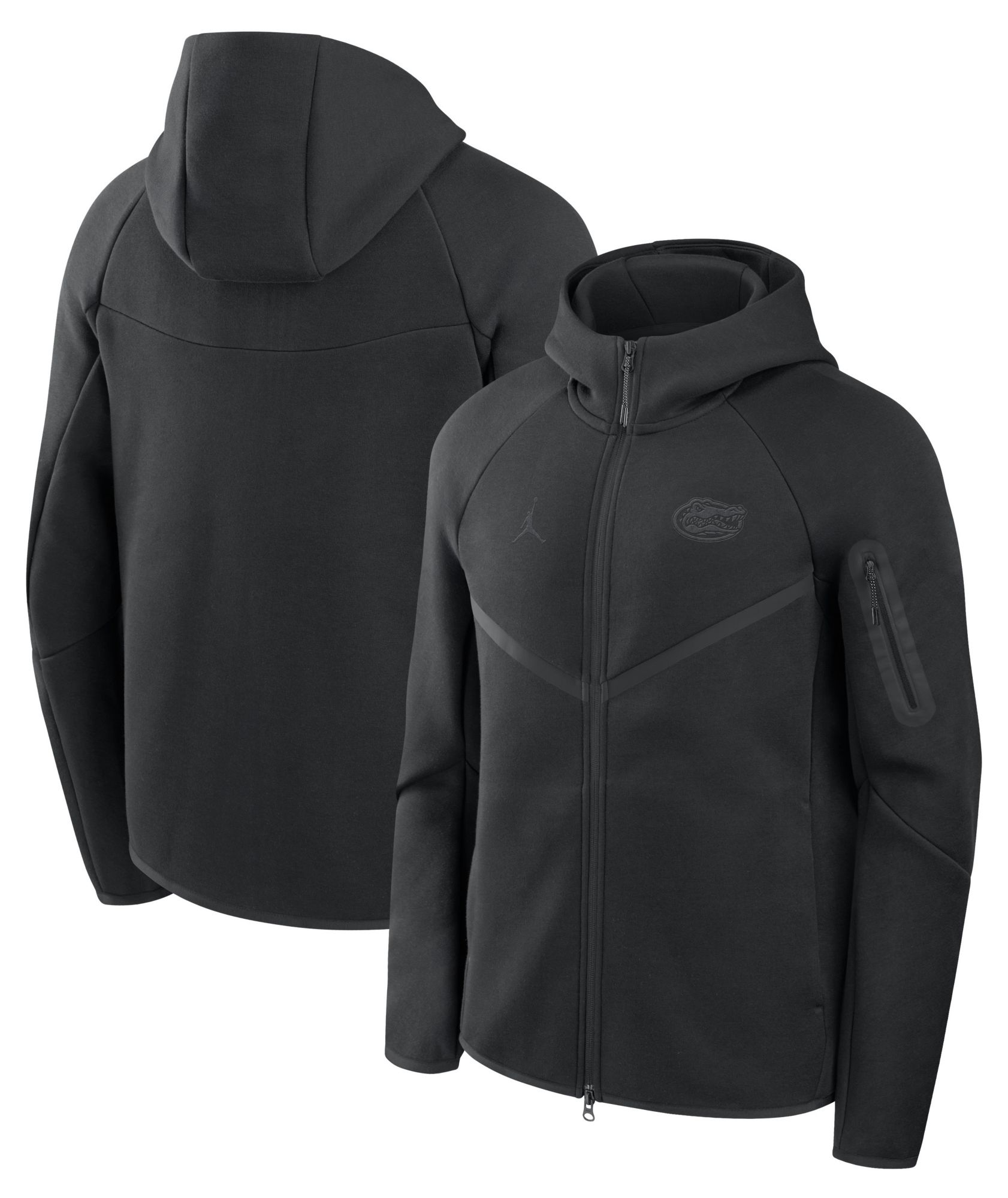 Florida Tech Fleece Nike Men's College Full-Zip Hooded Jacket in Black | 05L4912ZUFN-R3D