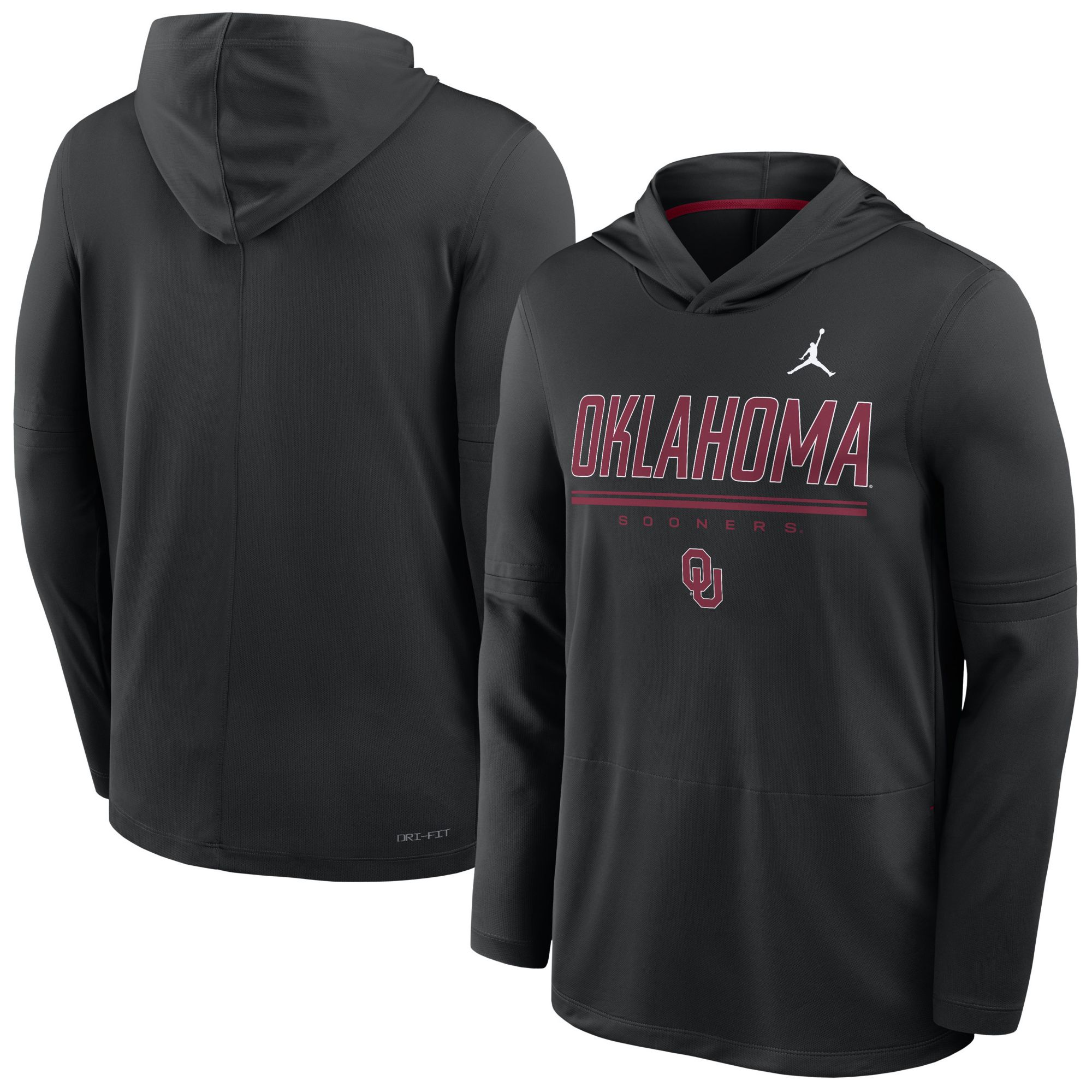 Jordan Men's Oklahoma Sooners Dri-Fit Lightweight Hoodie