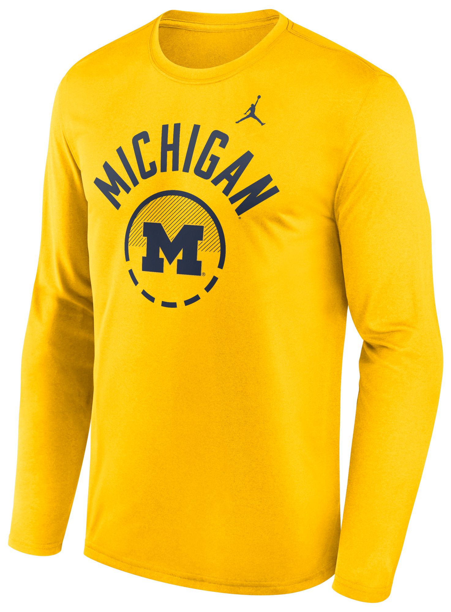 Jordan Men's Michigan Wolverines Dri-FIT Shooting Long Sleeve Shirt