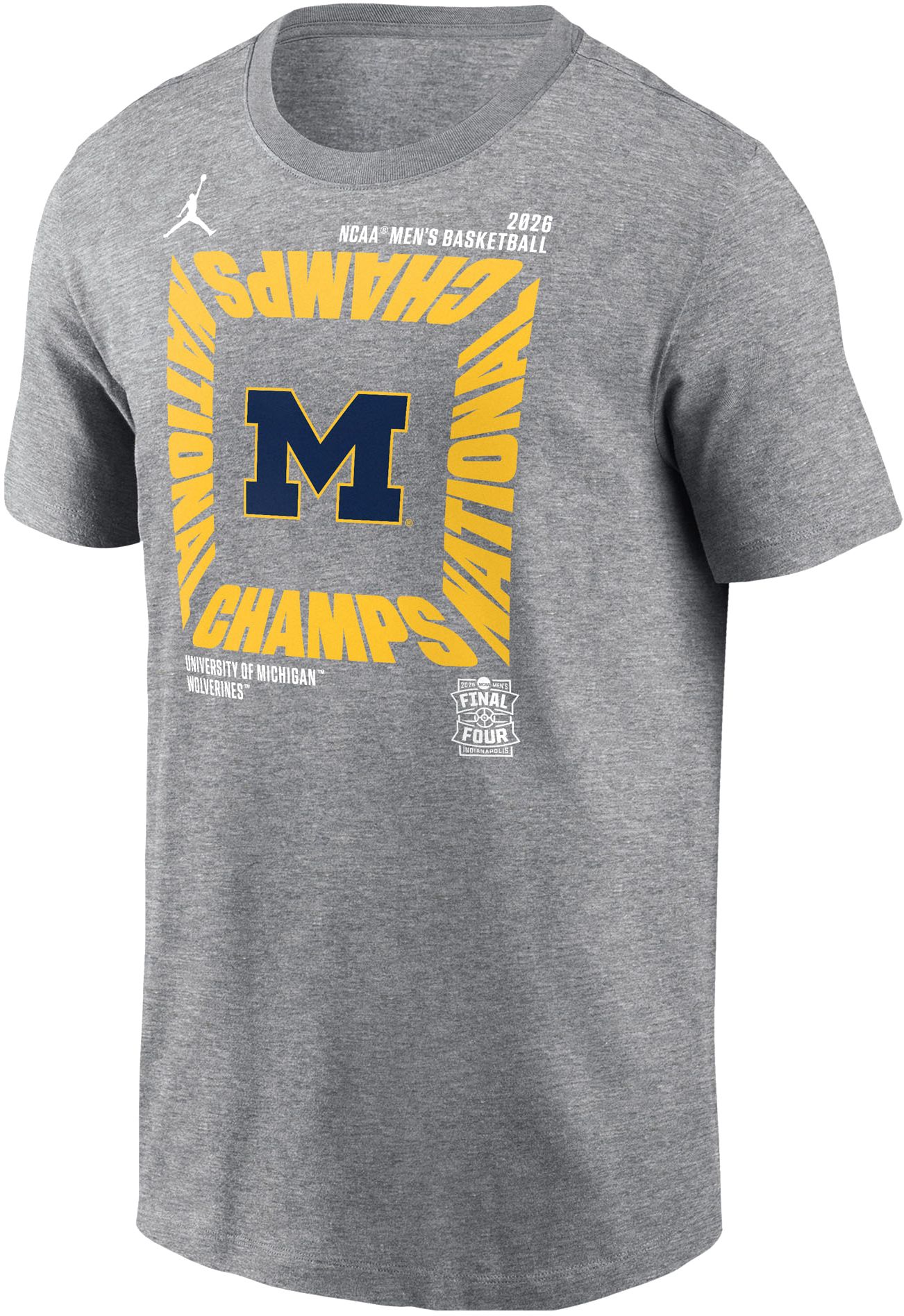 Jordan Adult 2026 Men's Basketball National Champions Michigan Wolverines Parade T-Shirt