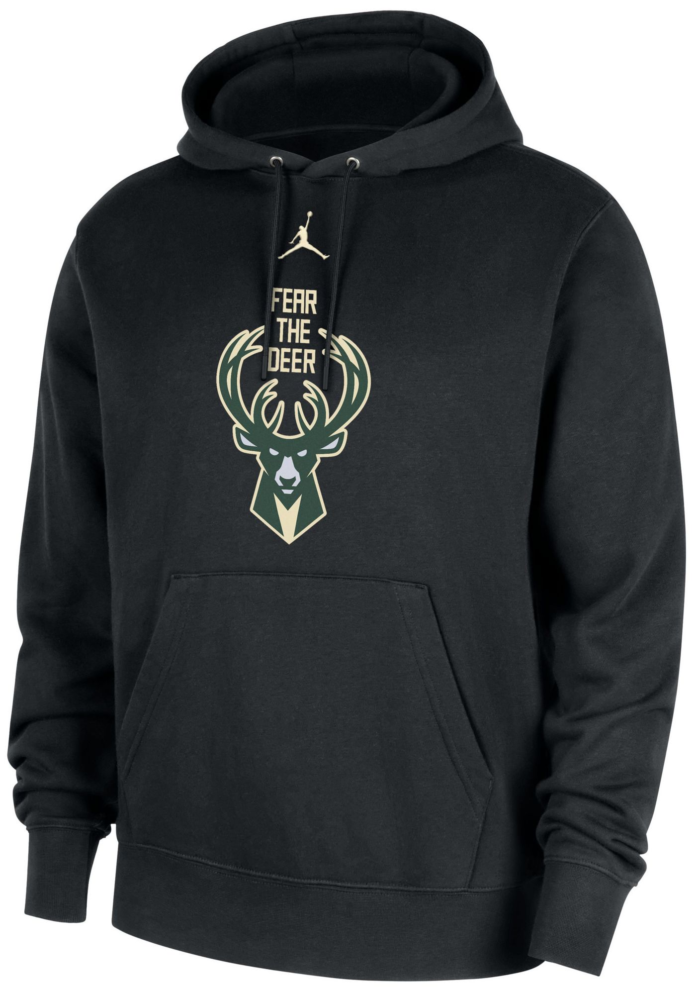 Jordan Men's Milwaukee Bucks Black Club Hoodie