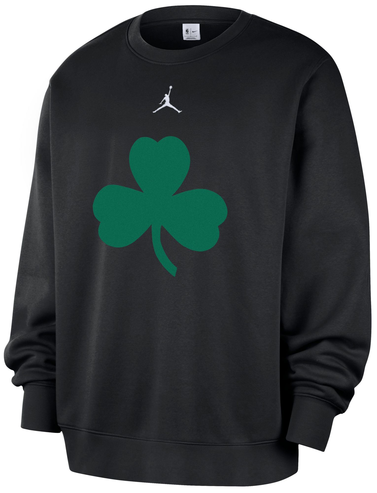 Jordan Men's Boston Celtics Black Club Crewneck Sweatshirt