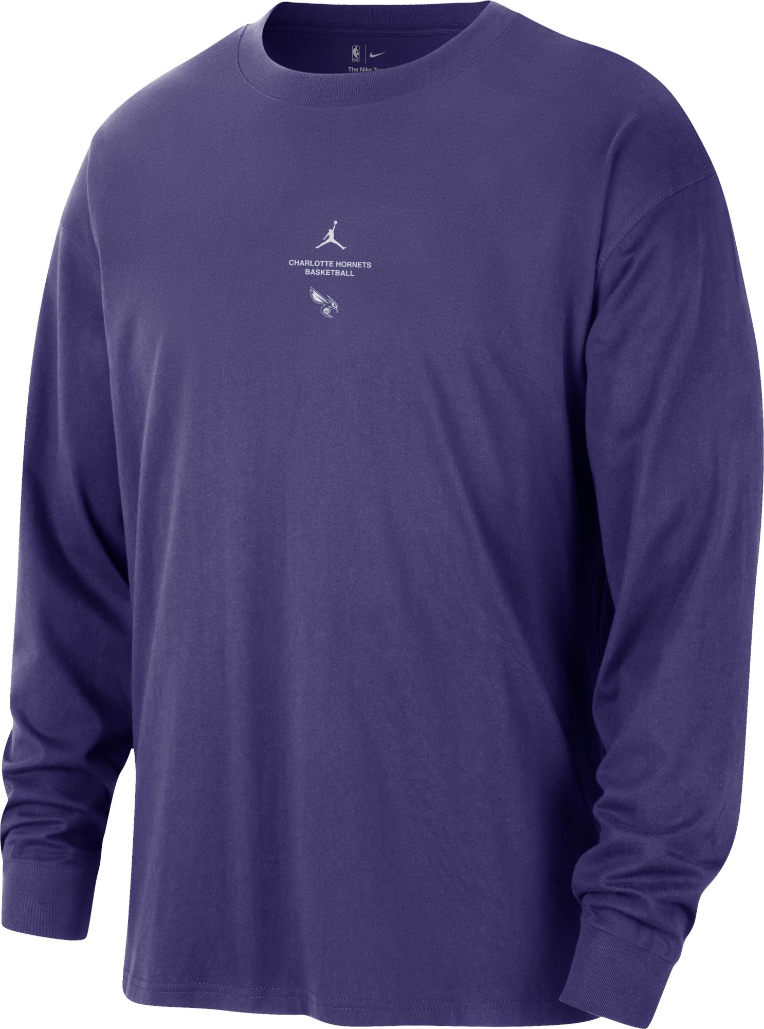Jordan Adult Charlotte Hornets Worn With Obsession Standard Issue Game Long Sleeve Shirt