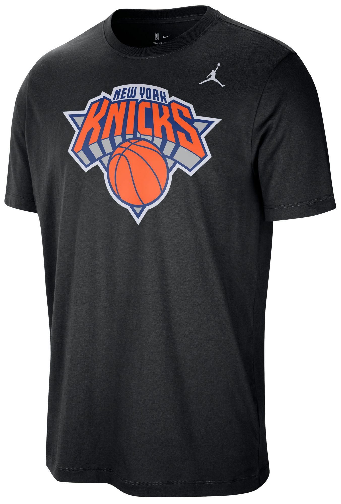 Jordan Men's New York Knicks Black Logo T-Shirt