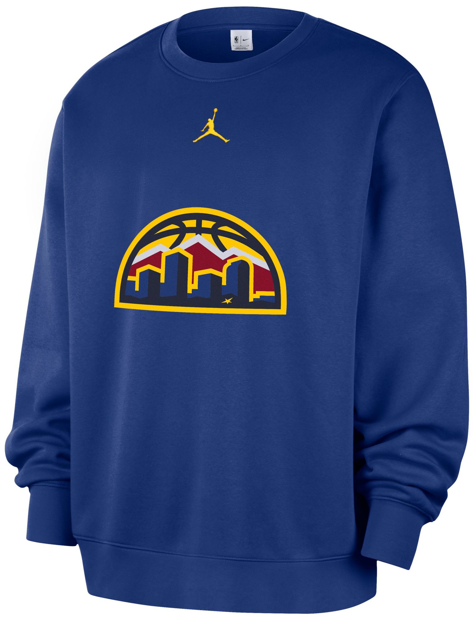 Jordan Men's Denver Nuggets Blue Club Crewneck Sweatshirt