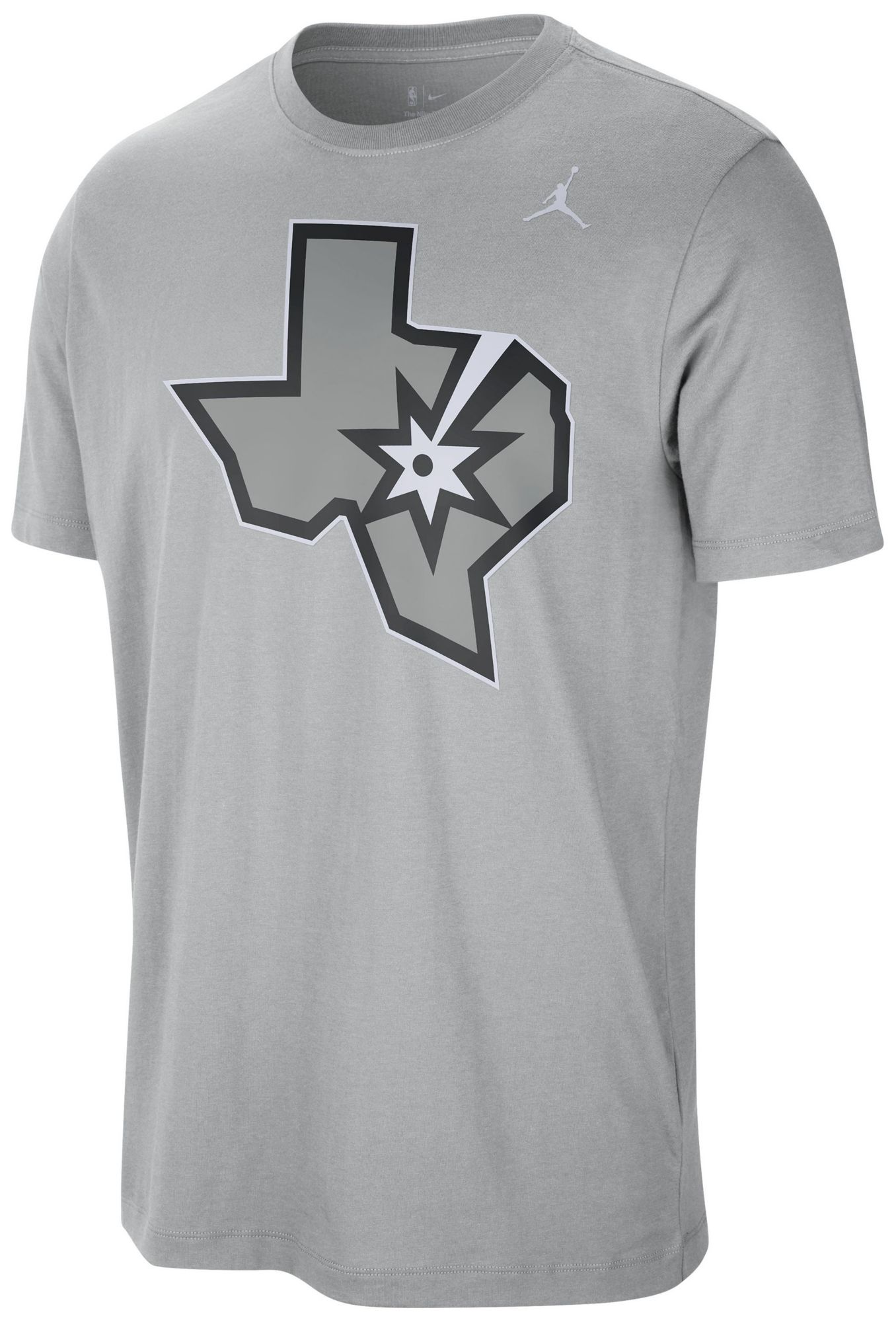 Jordan Men's San Antonio Spurs Grey Logo T-Shirt