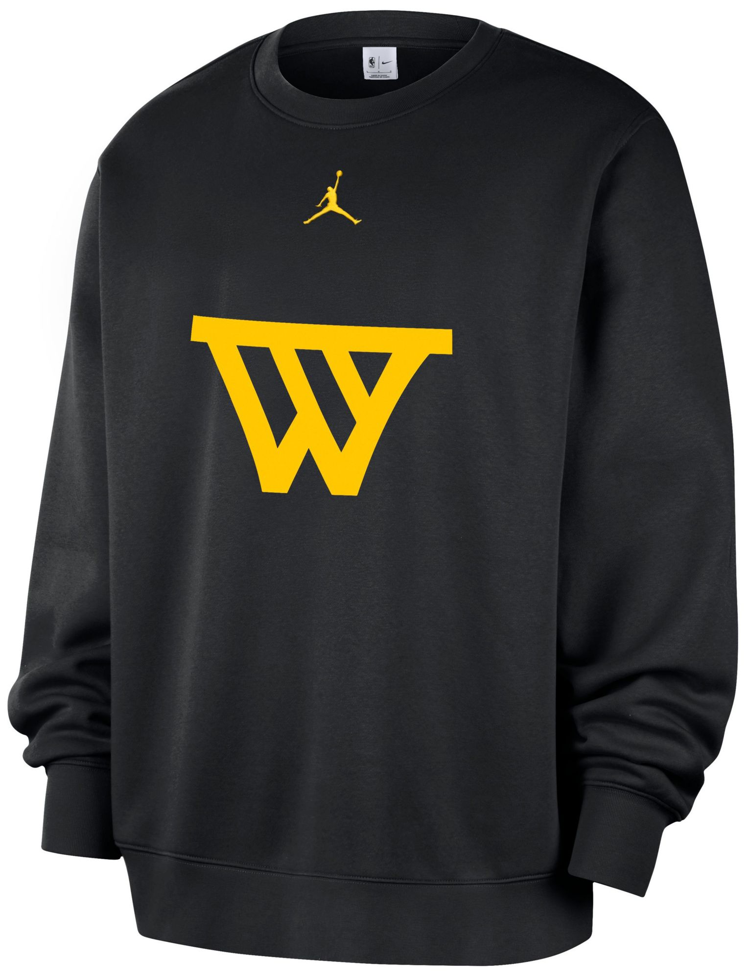 Jordan Men's Golden State Warriors Black Club Crewneck Sweatshirt
