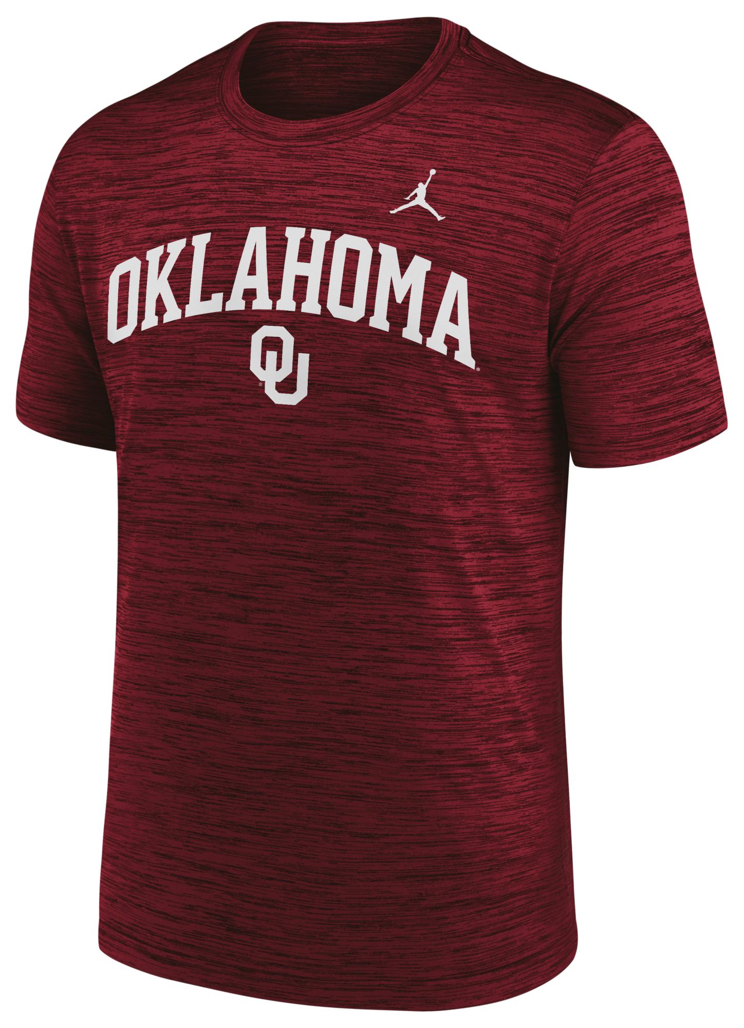 Jordan Men's Oklahoma Sooners Team Crimson Velocity Arch T-Shirt