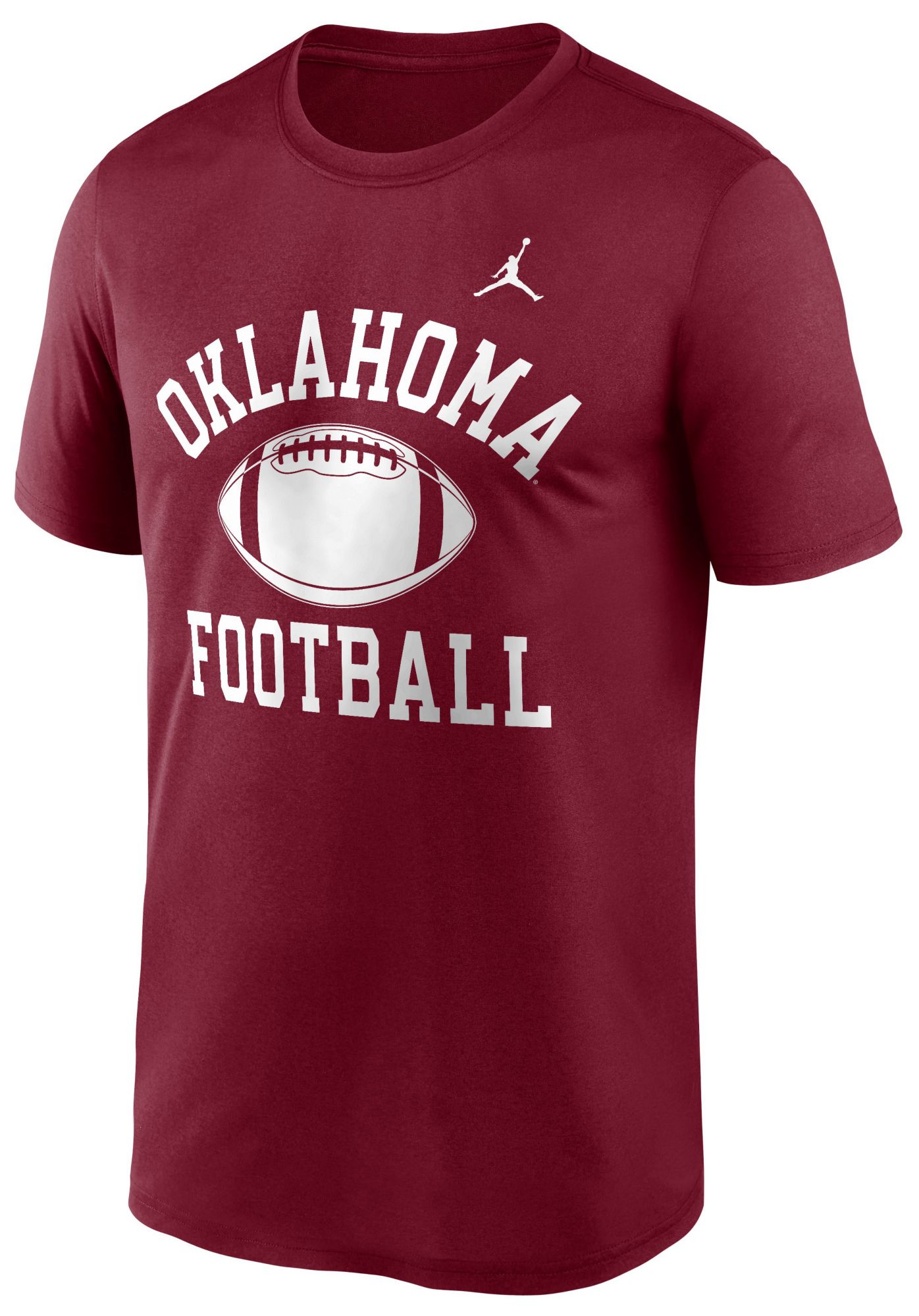 Jordan Men's Oklahoma Sooners Crimson Legend Arch Football T-Shirt