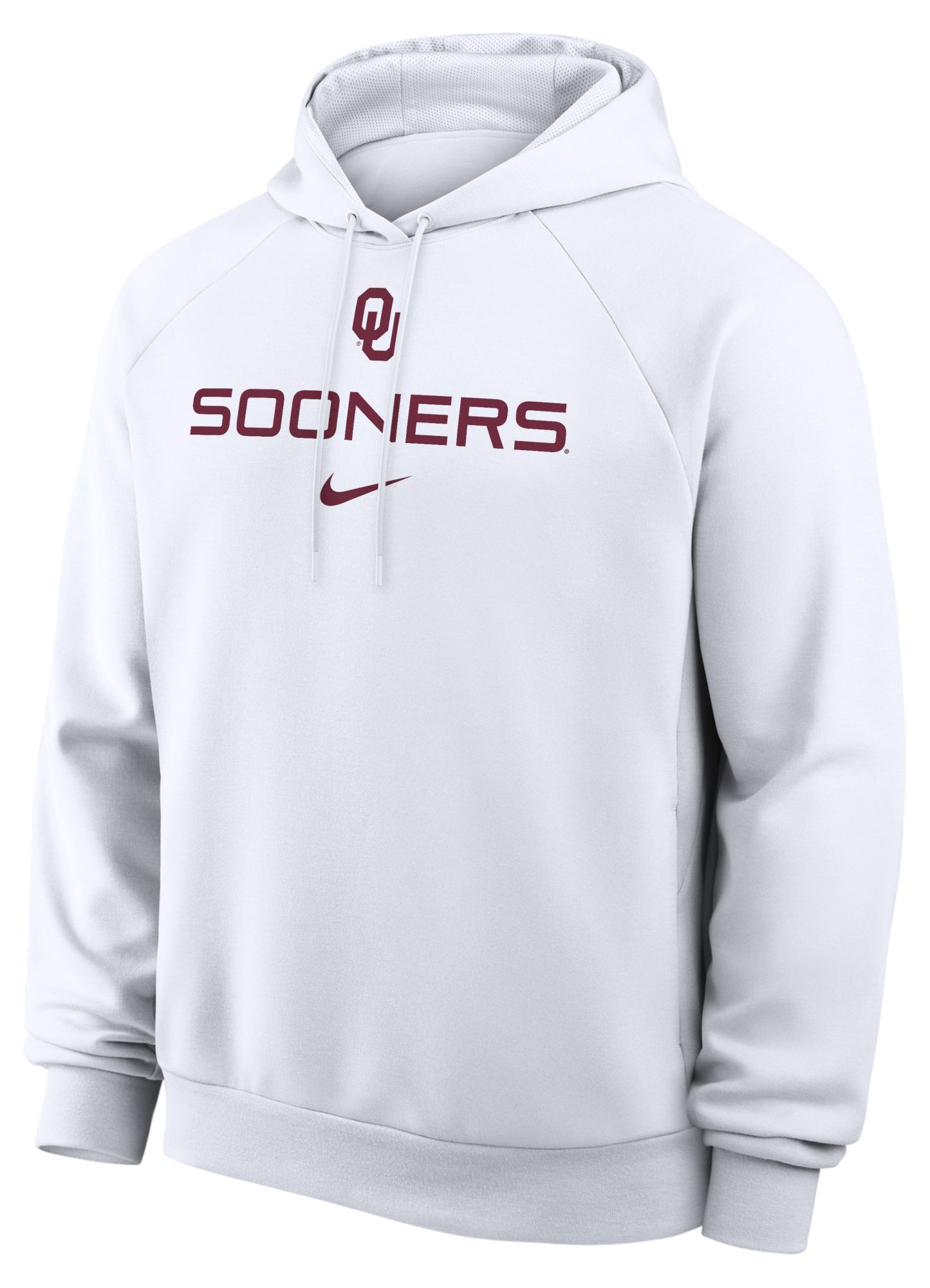 Jordan Men's Oklahoma Sooners White Dri-FIT Primary Fleece Hoodie