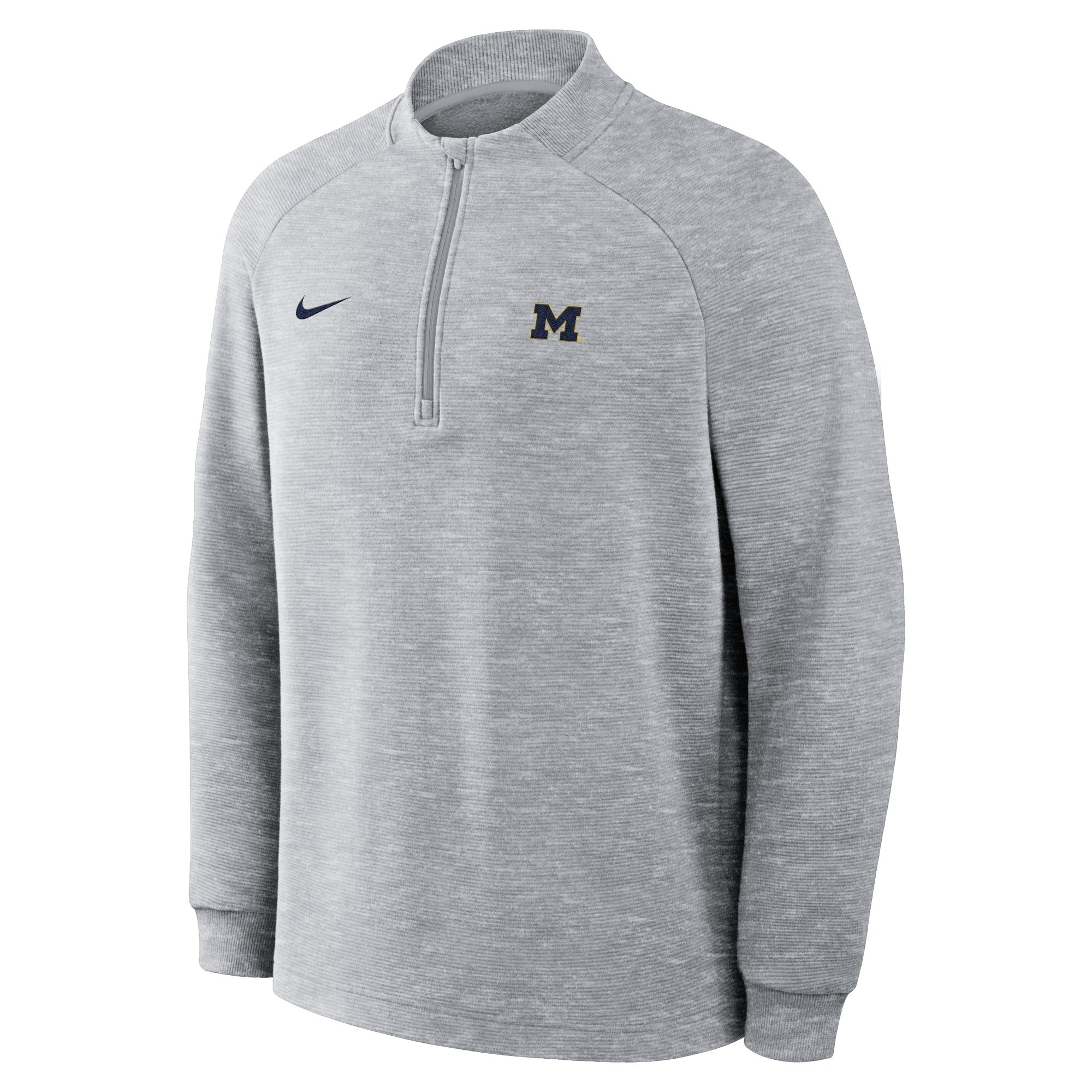 Jordan Men's Michigan Wolverines Wolf Grey Par 5 Logo Half Zip