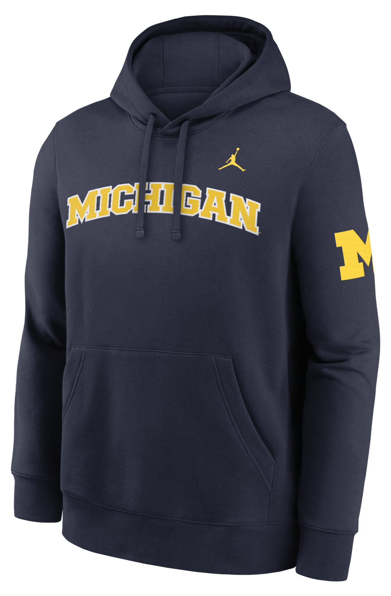 Jordan Men's Michigan Wolverines College Navy Club Fleece Hoodie