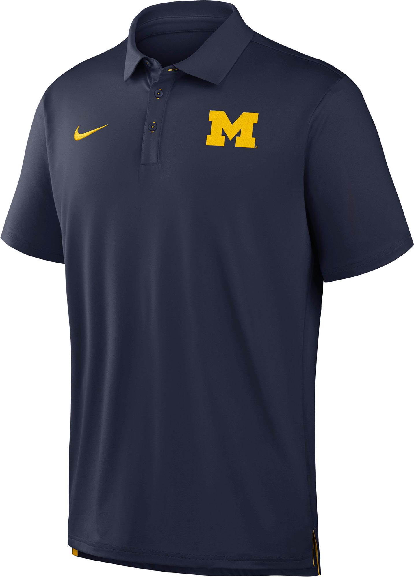 Jordan Men's Michigan Wolverines College Navy/Amarillo Polo Shirt
