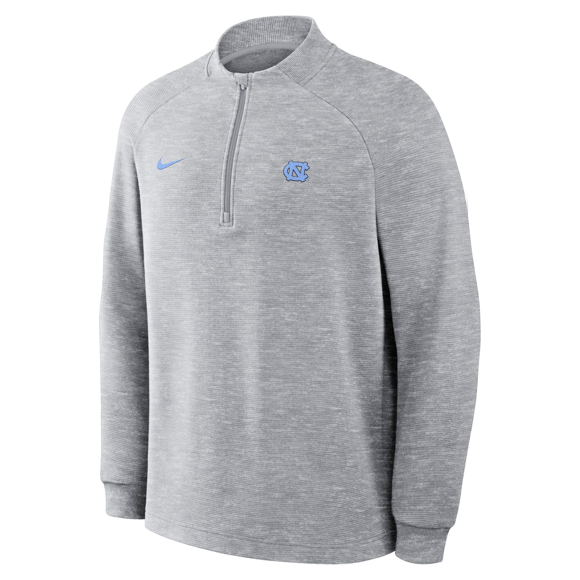 Jordan Men's North Carolina Tar Heels Wolf Grey Par 5 Logo Half Zip