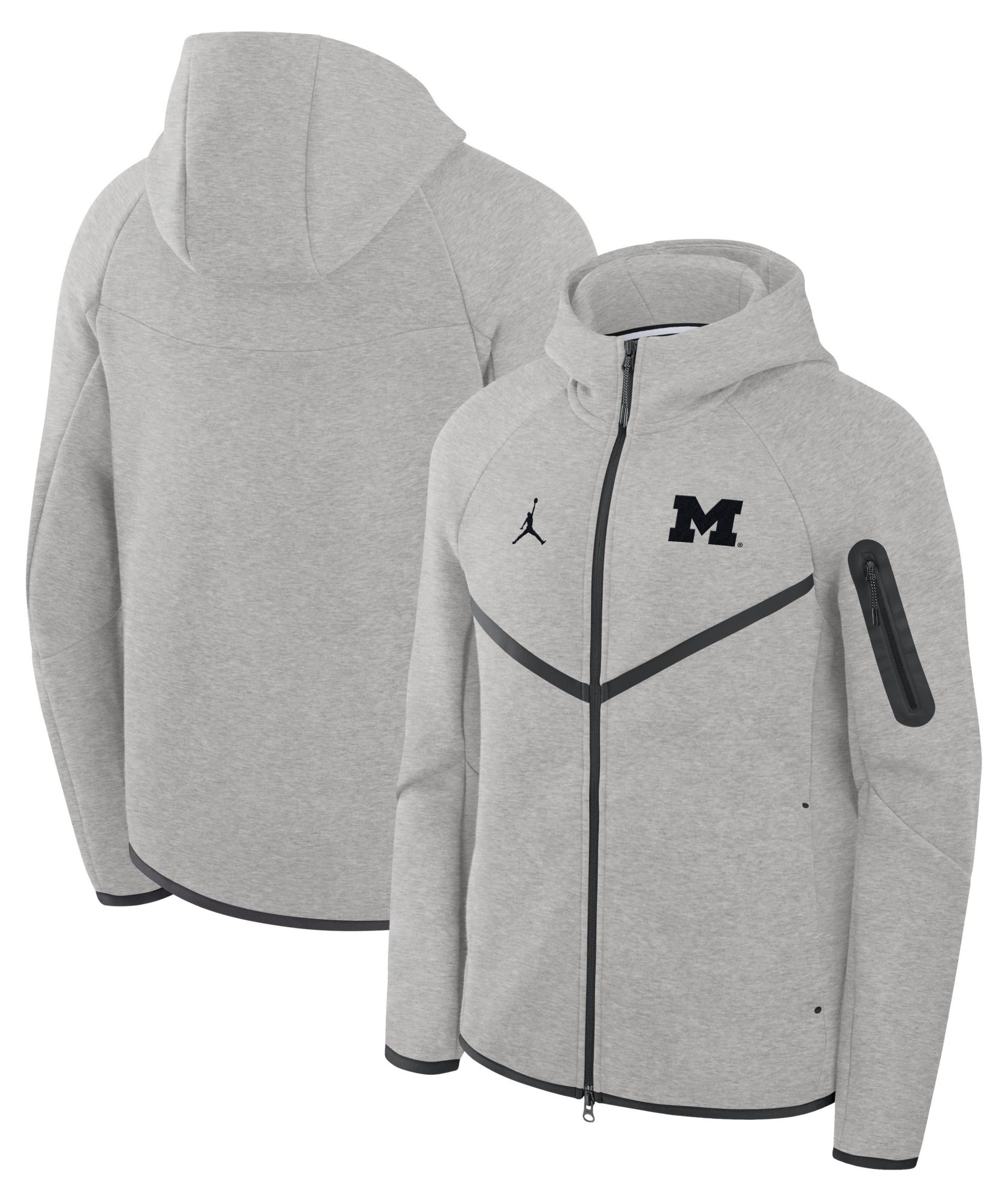 Jordan Men's Michigan Wolverines Tech Fleece Full-Zip Hoodie