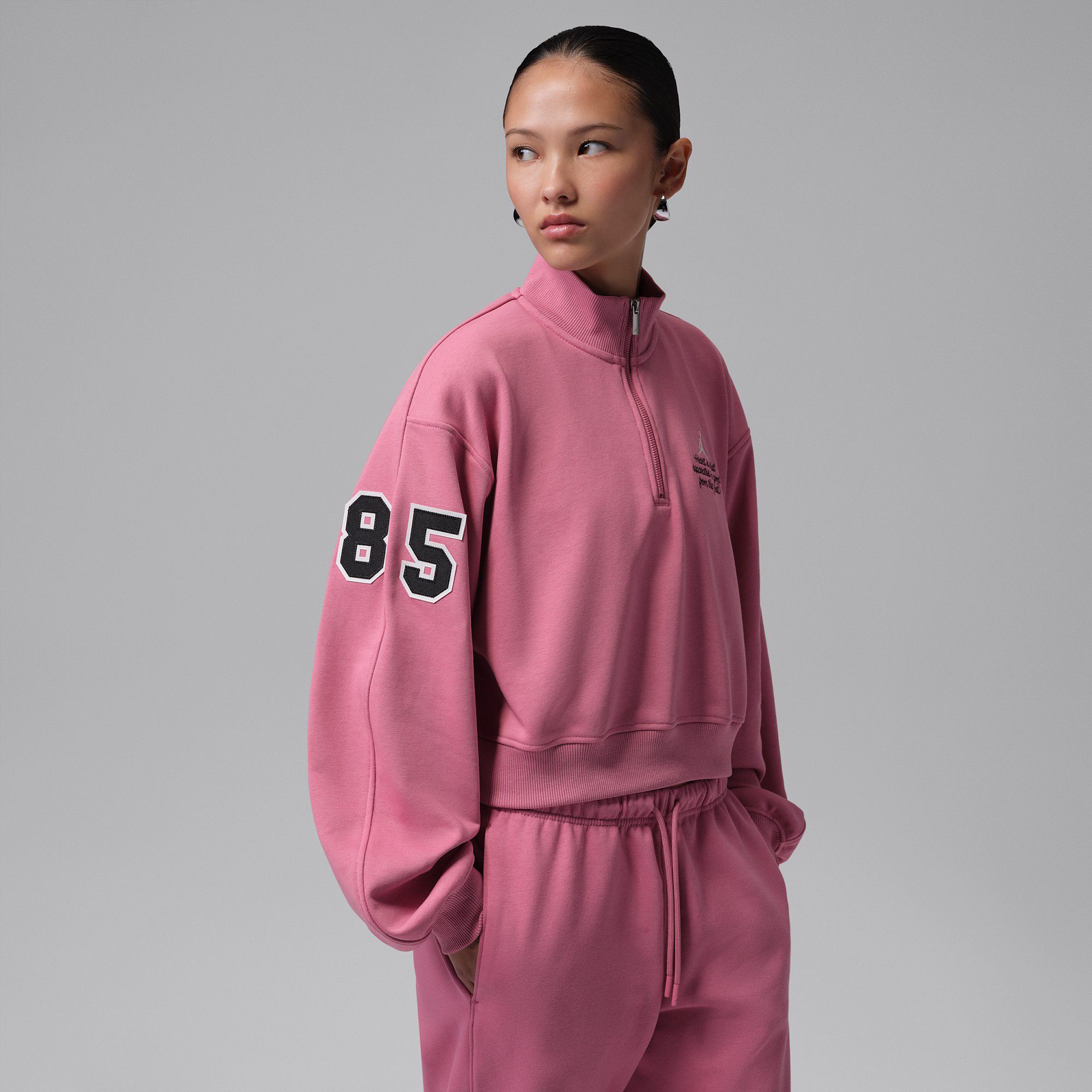 Jordan Women's Brooklyn Fleece Cropped 1/4-Zip Top