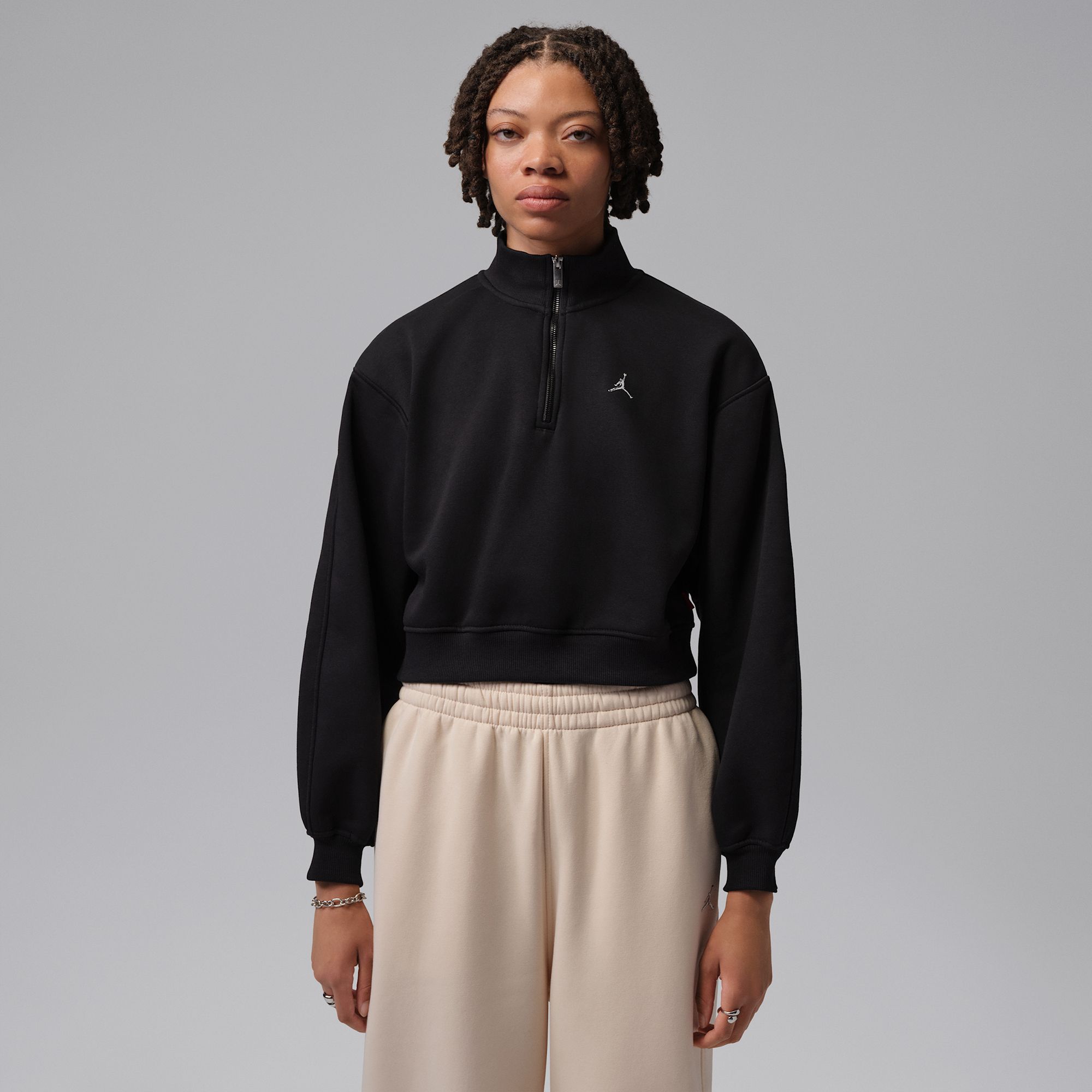 Jordan Women's Brooklyn Fleece 1/4 Zip Crop