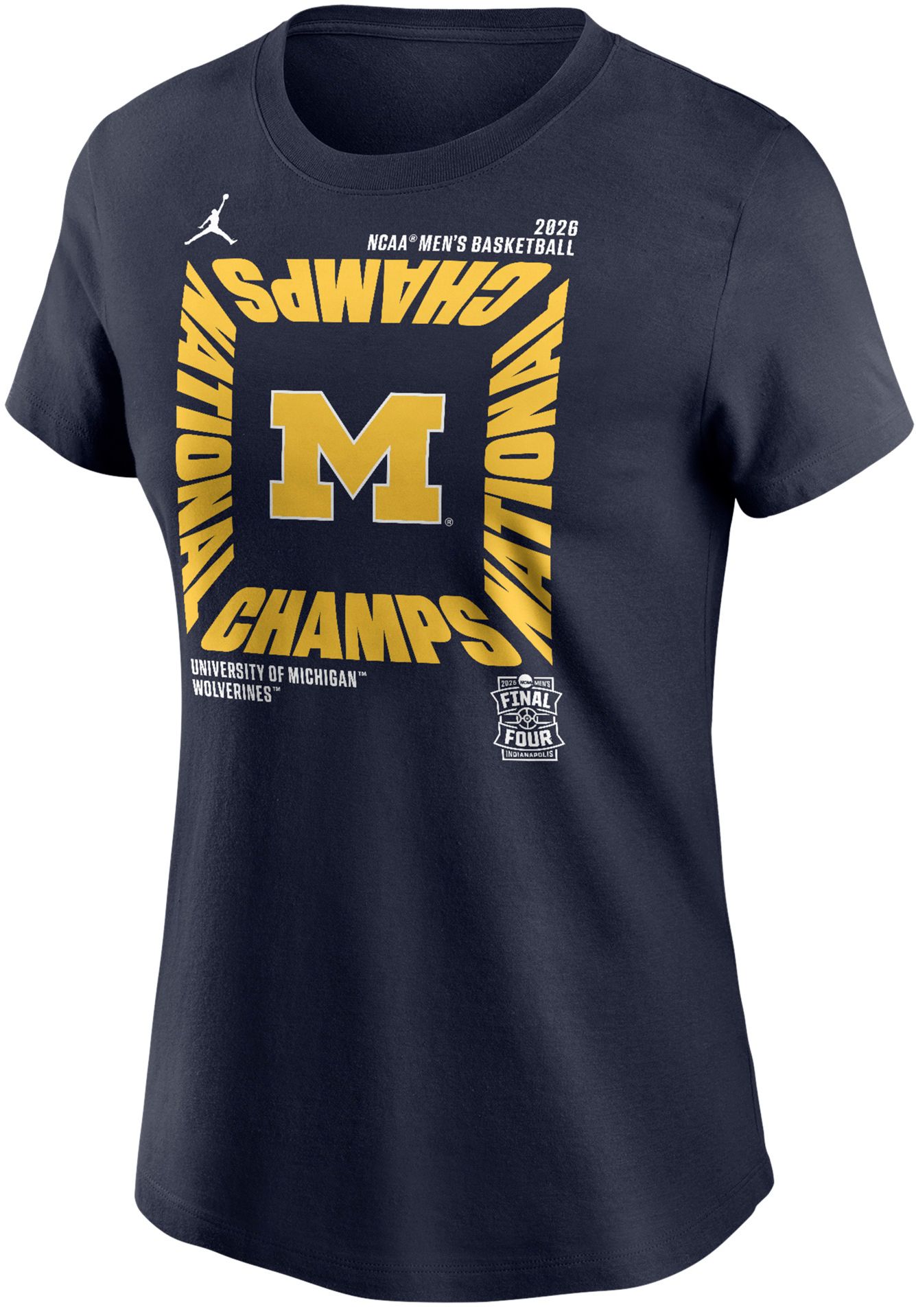 Jordan Women's 2026 Men's Basketball National Champions Michigan Wolverines Parade T-Shirt
