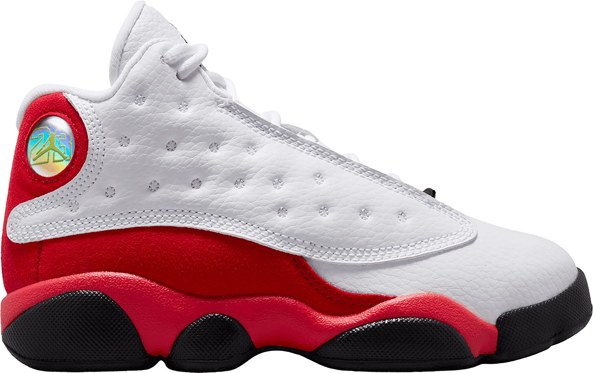 Air Jordan Kids' Preschool 13 Retro 'White and University Red' Basketball Shoes