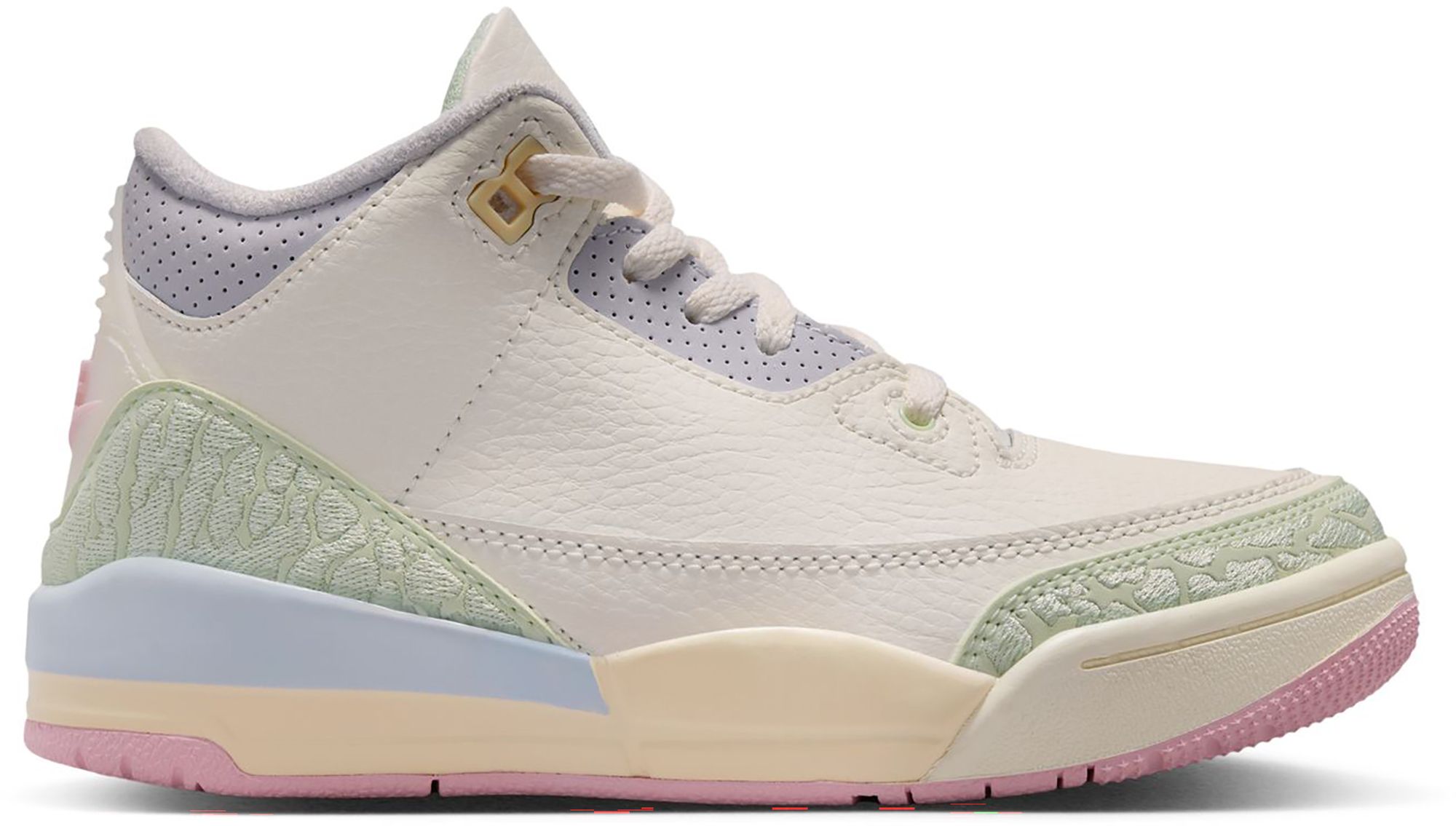 Air Jordan Kids' Preschool 3 Retro 'Sail and Jade Aura' Basketball Shoes
