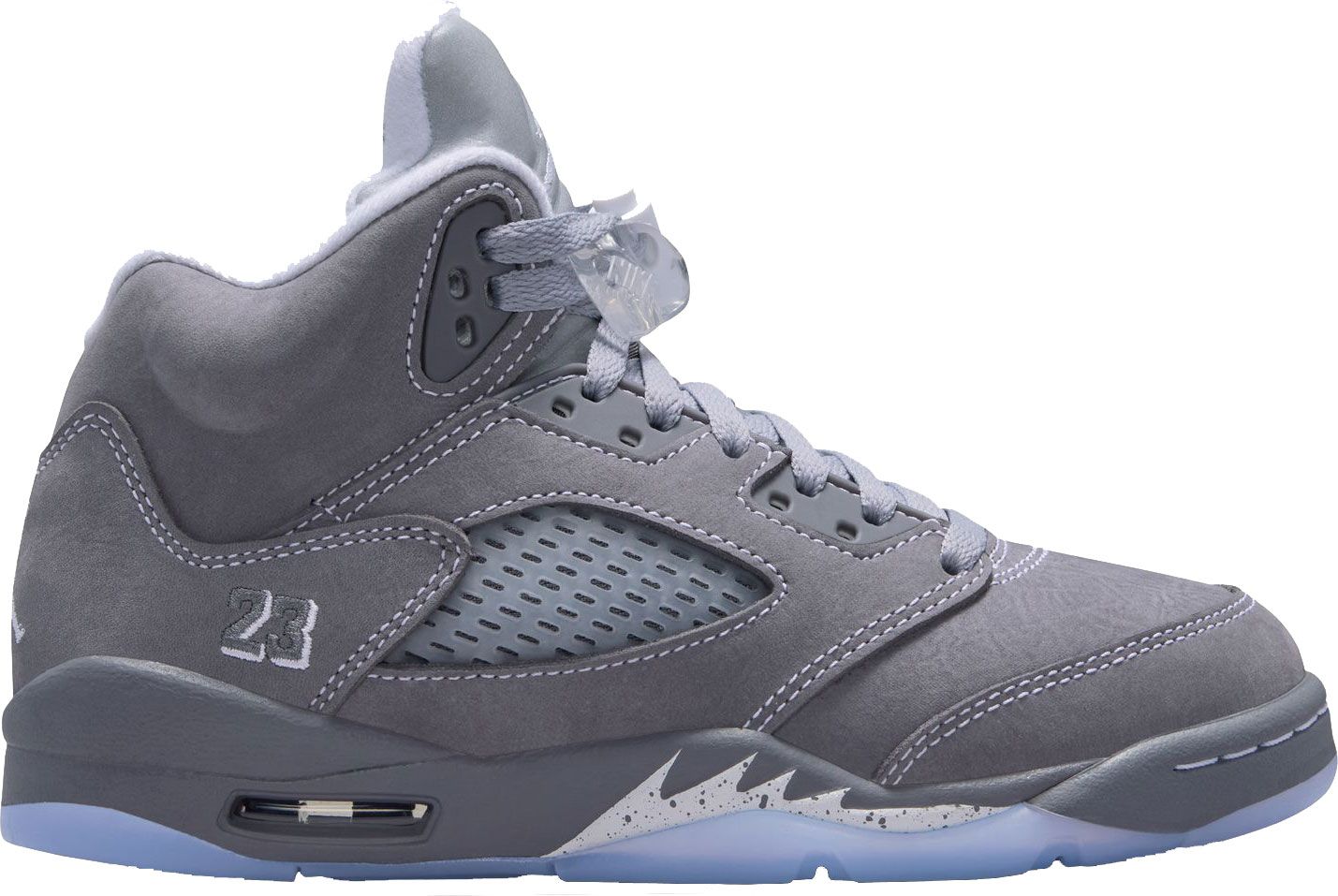 Air Jordan Kids' Grade School 5 Retro 'Wolf Grey' Basketball Shoes