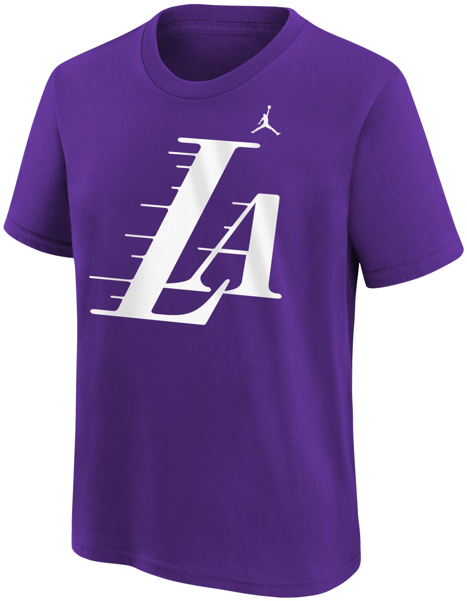 Jordan Youth Los Angeles Lakers Purple Logo T-Shirt