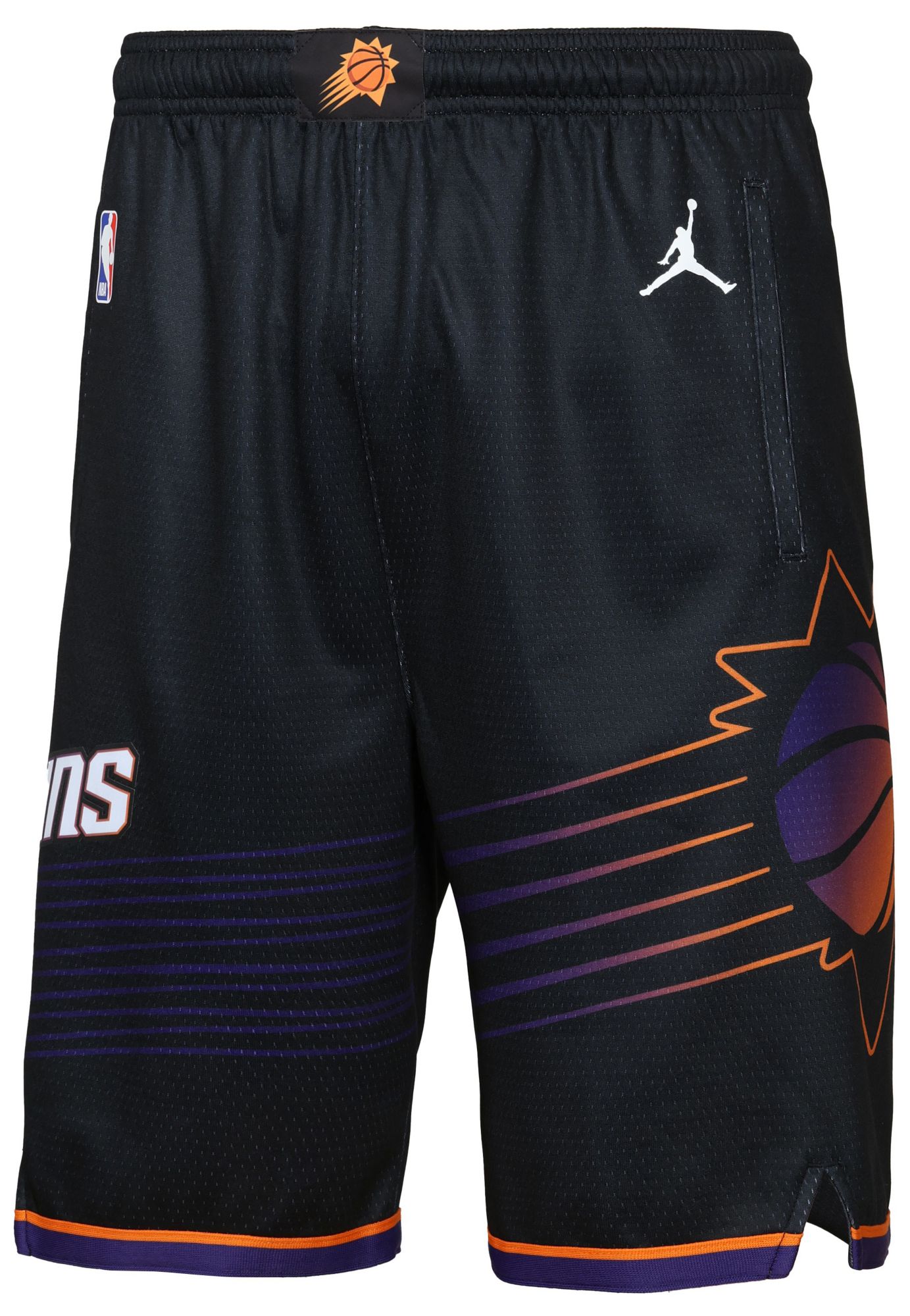 Jordan Big Boys and Girls Black Phoenix Suns Statement Edition Swingman Dri-fit Shorts - Black