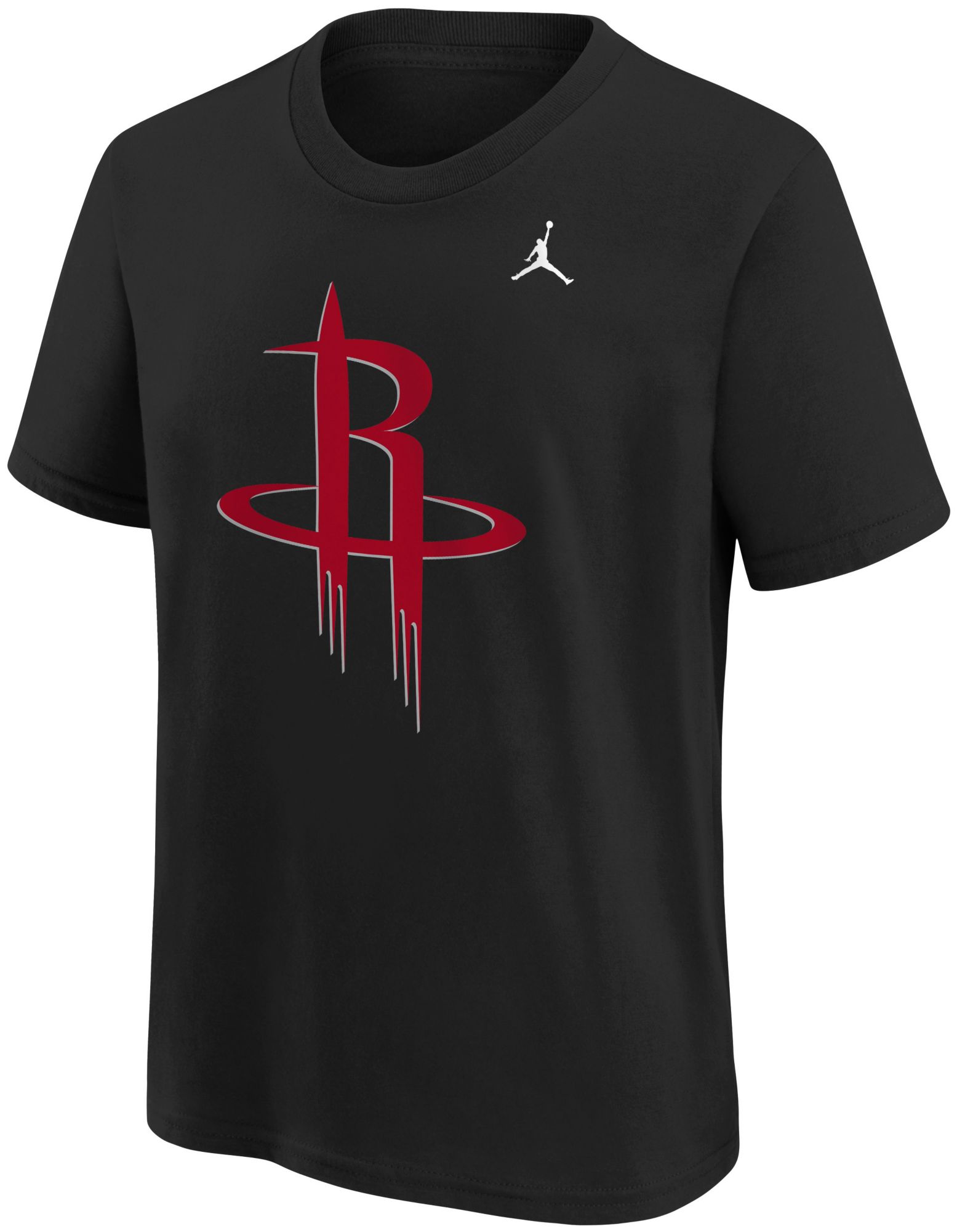 Jordan Youth Houston Rockets Black Logo T-Shirt