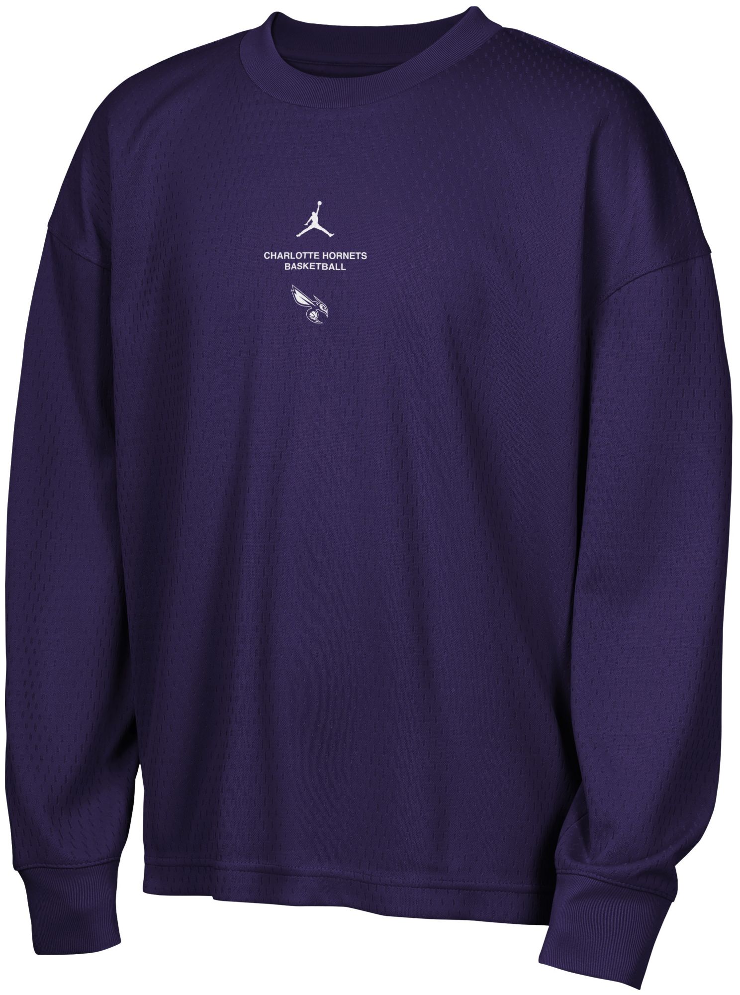 Jordan Youth Charlotte Hornets Worn With Obsession Standard Issue Game Long Sleeve Shirt