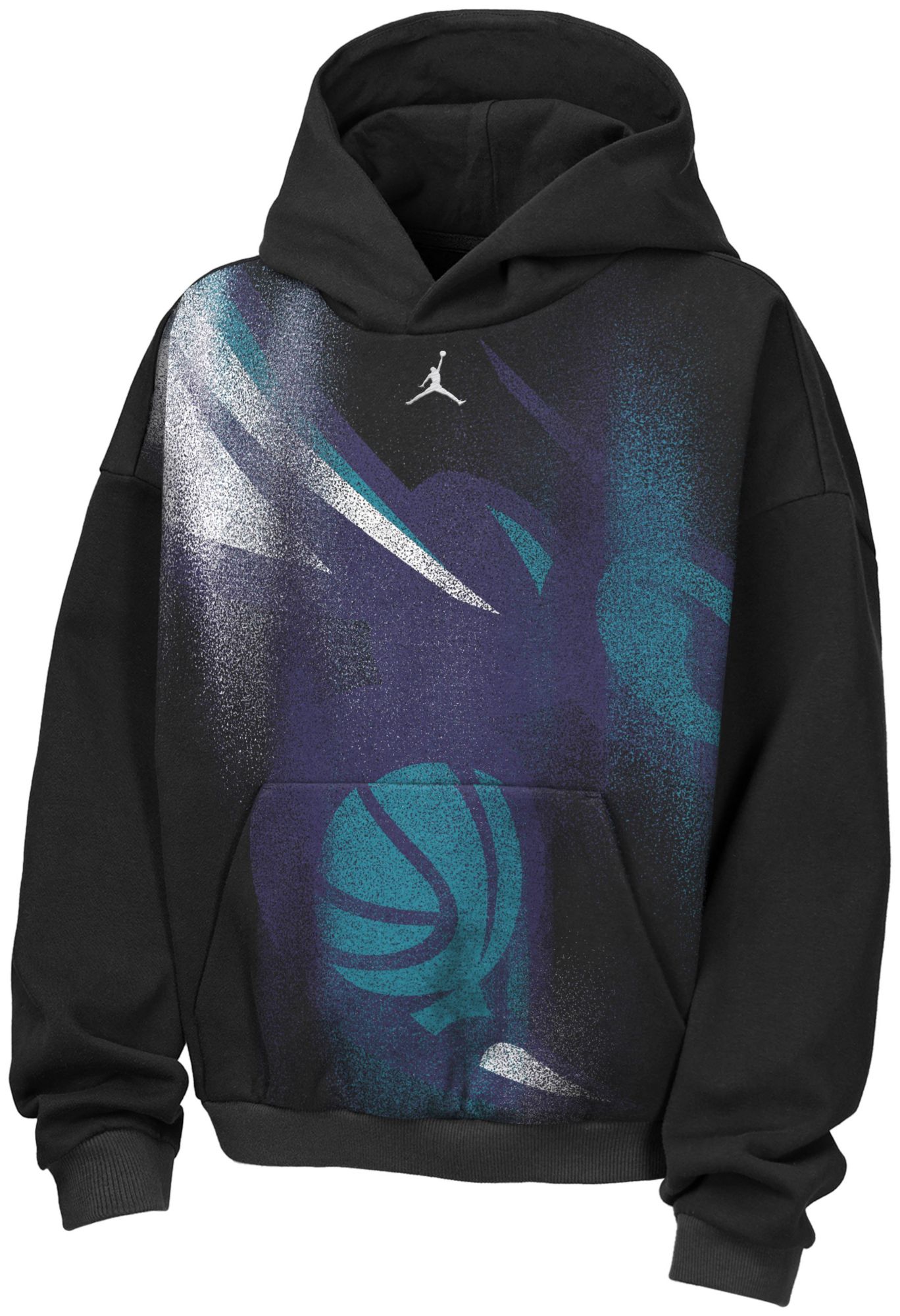 Jordan Youth Charlotte Hornets Worn With Obsession Standard Issue Therma Fleece Icon Hoodie