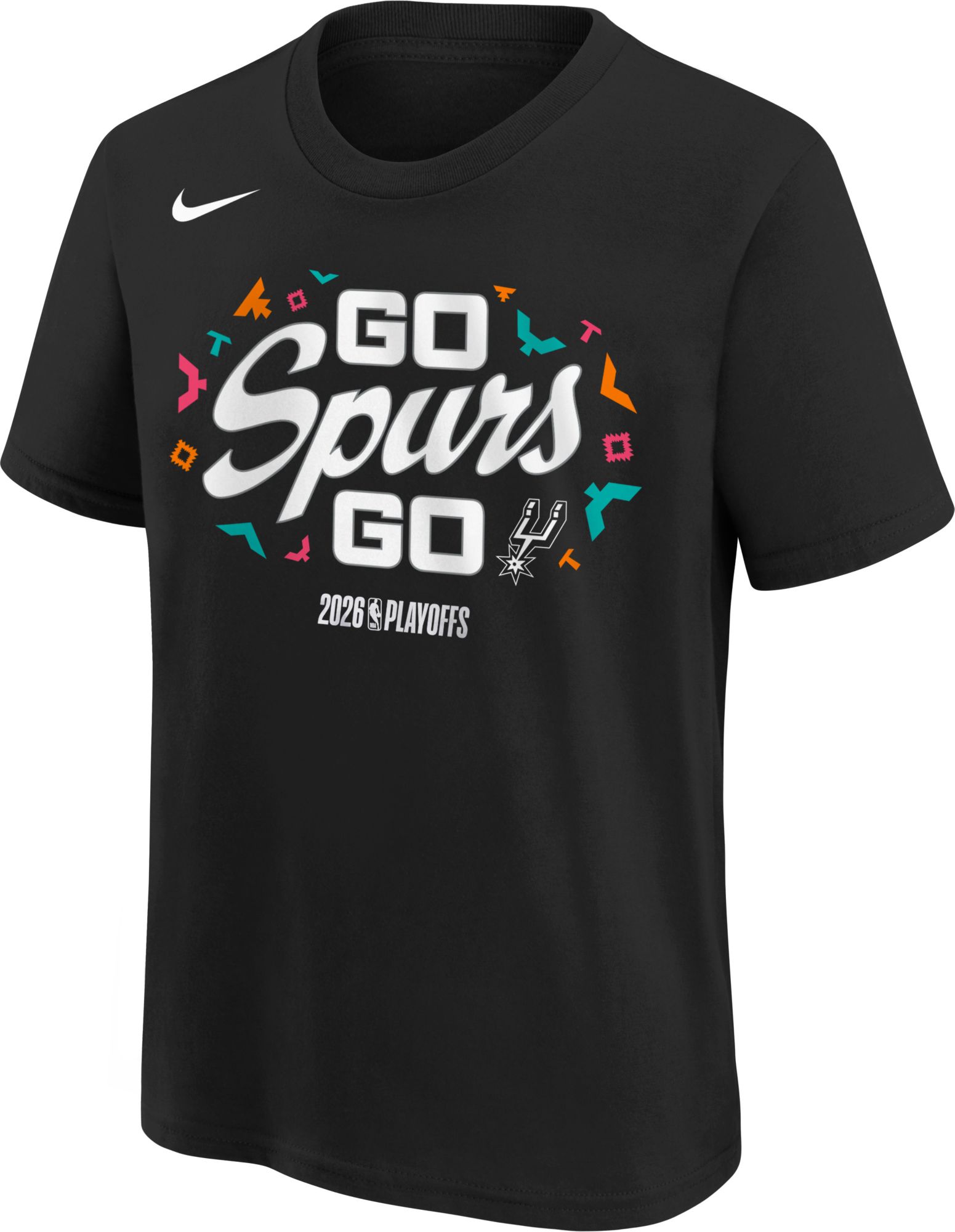 Nike Youth 'GO Spurs GO' 2025-26 NBA Playoffs San Antonio Spurs Mantra T-Shirt