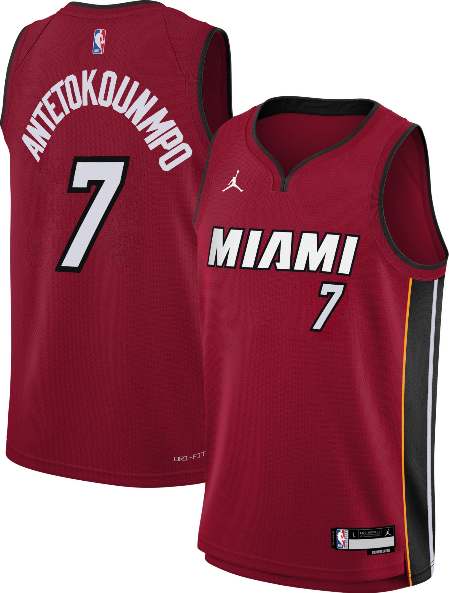 Jordan Youth Miami Heat Giannis Antetokounmpo #7 Swingman Statement Jersey