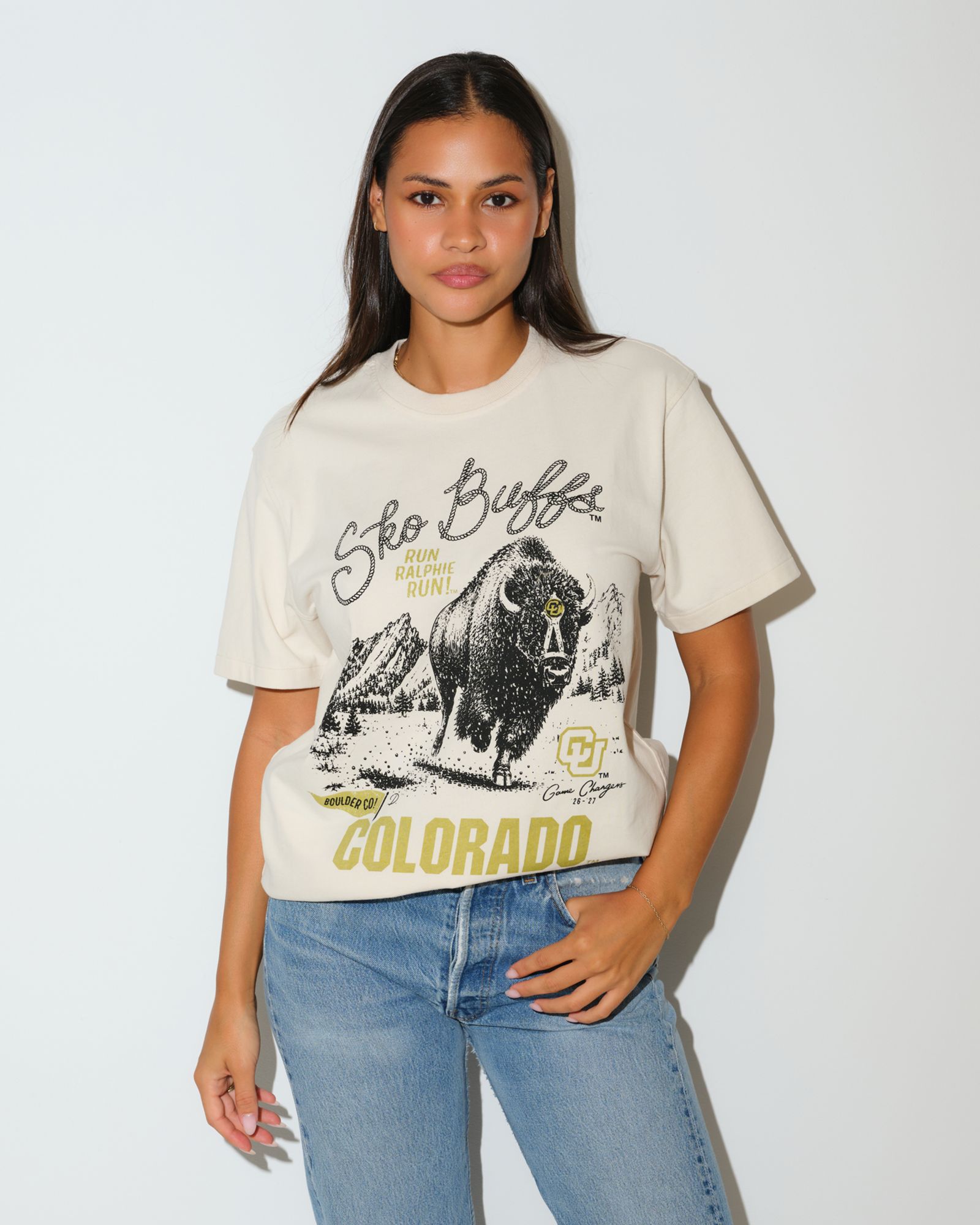 KADYLUXE Women's Colorado Buffaloes Game Changer T-Shirt