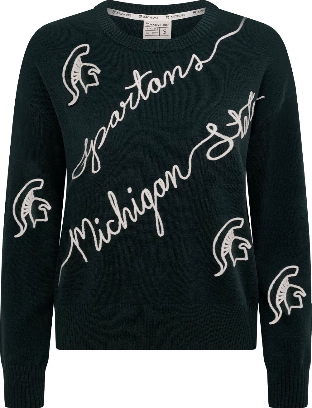 KADYLUXE Women's Mich State Spartans Love Letter Sweater