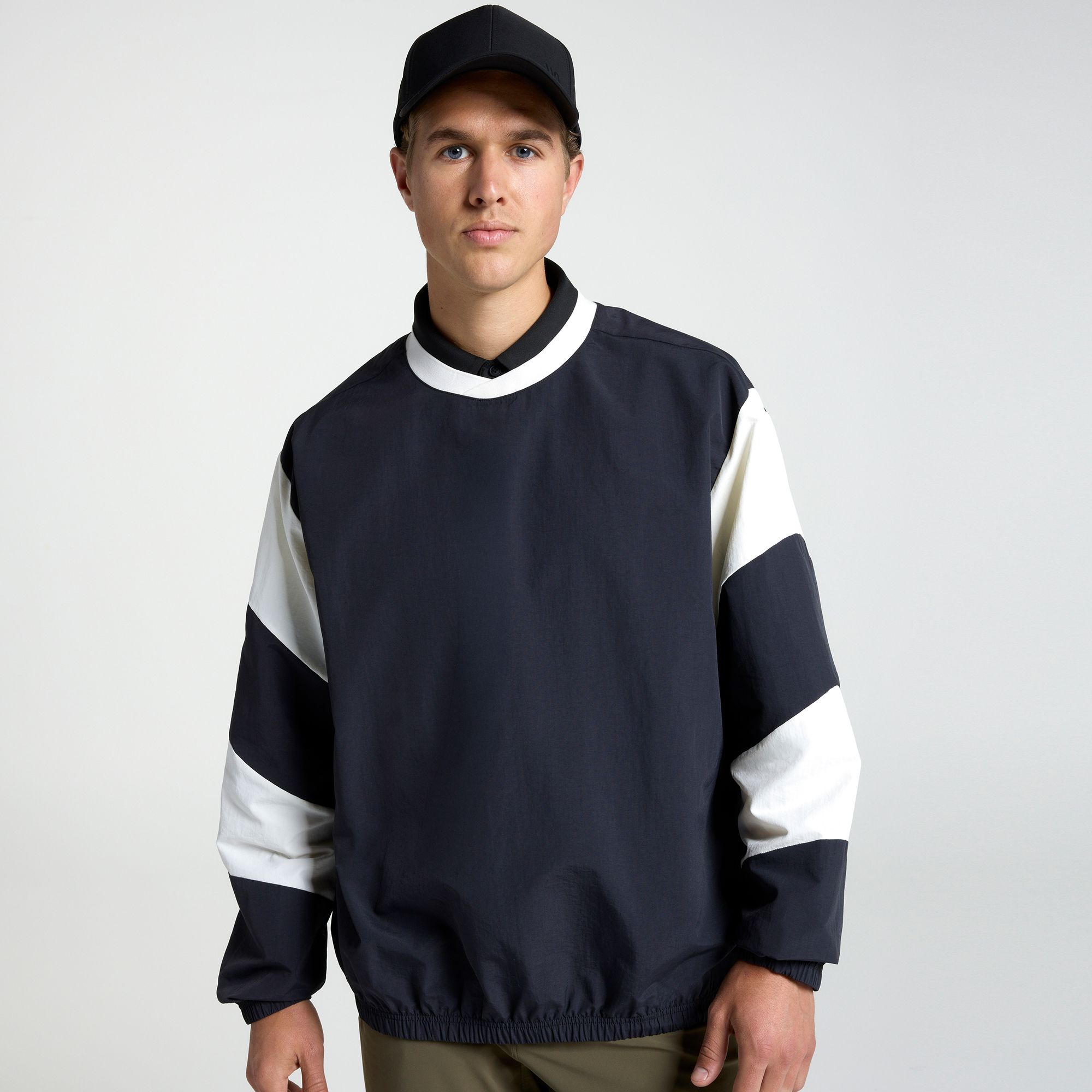 VRST Men's Color Block Woven Crew