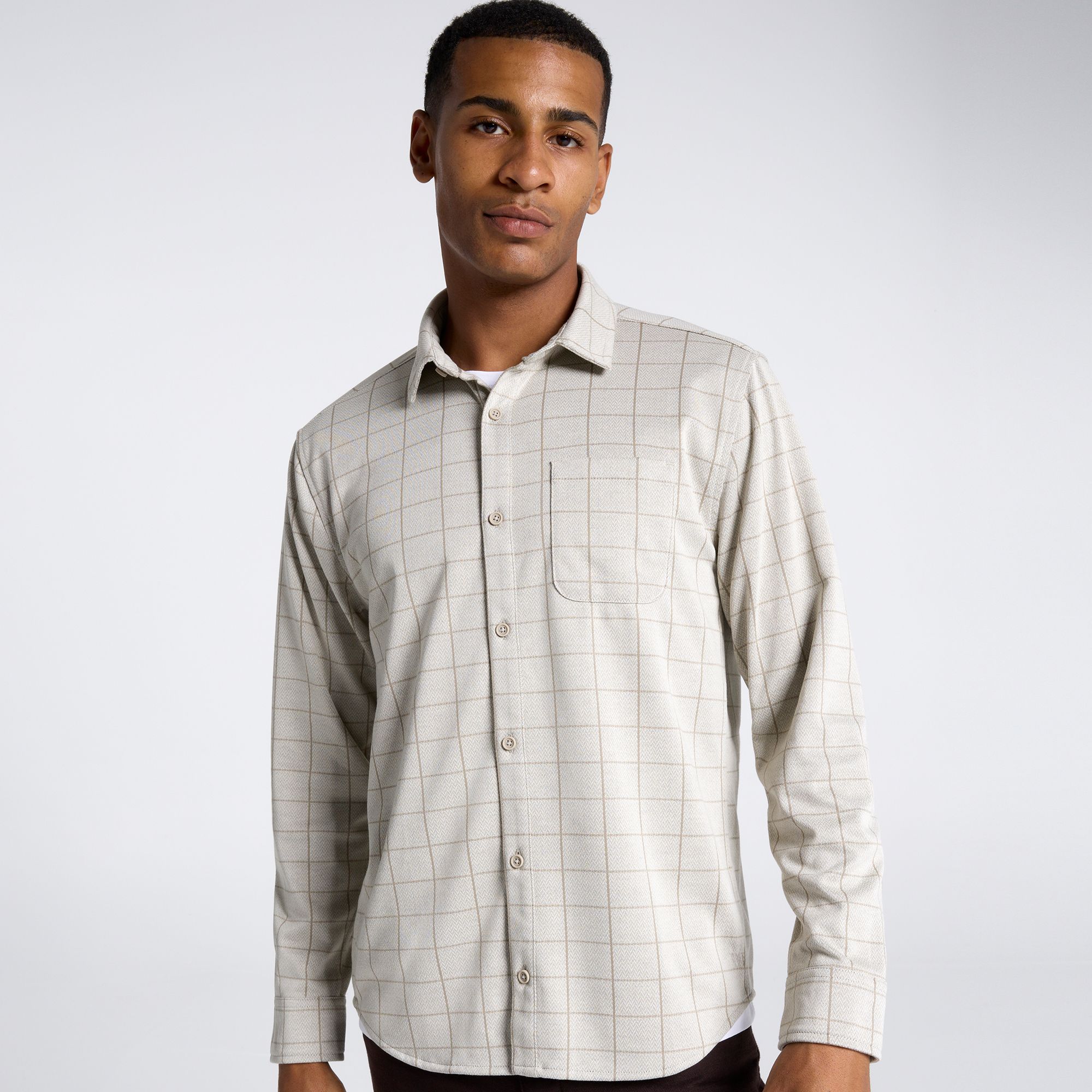 VRST Men's Long Sleeve Winter Plaid Button-Up Shirt