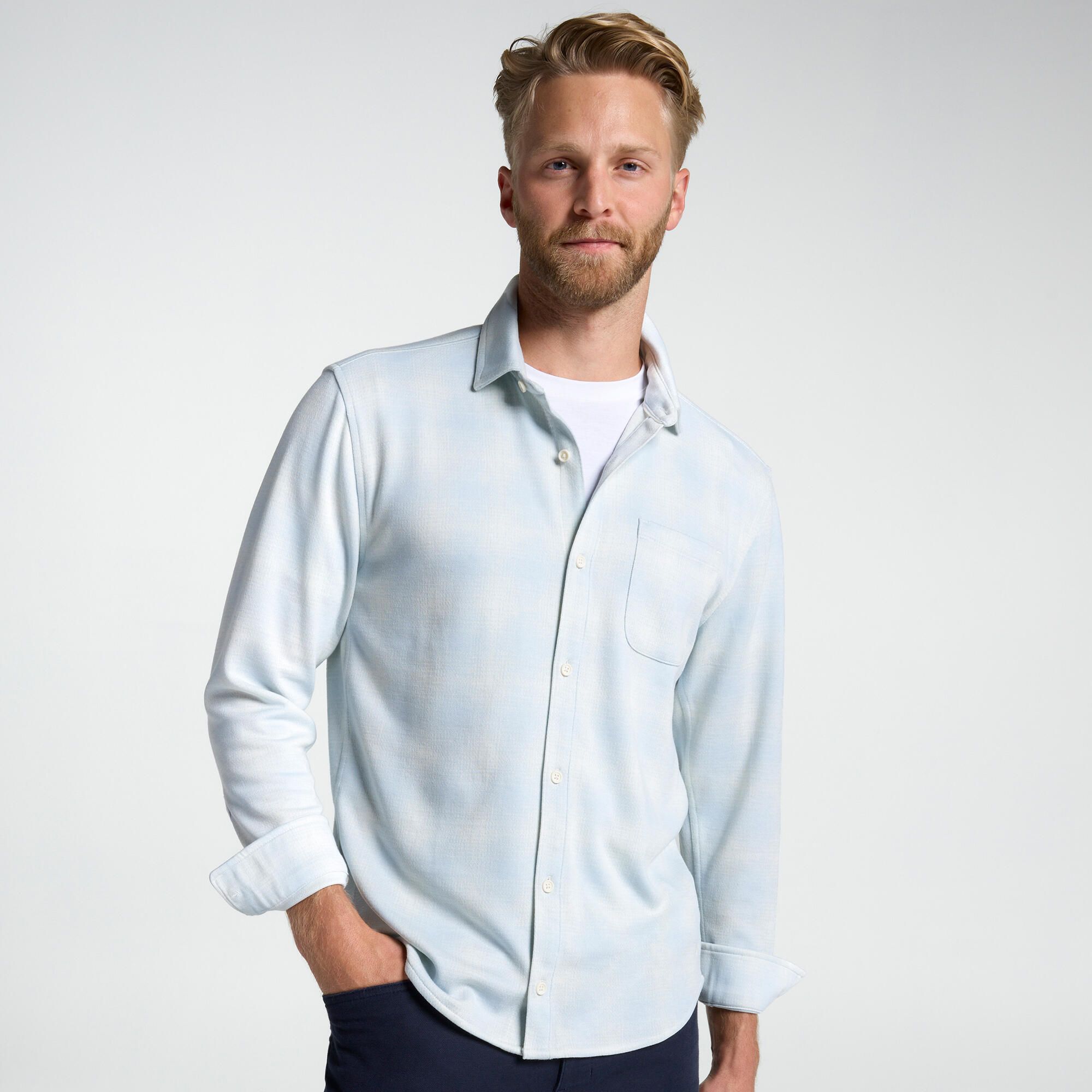 VRST Men's Long Sleeve Winter Plaid Button-Up Shirt