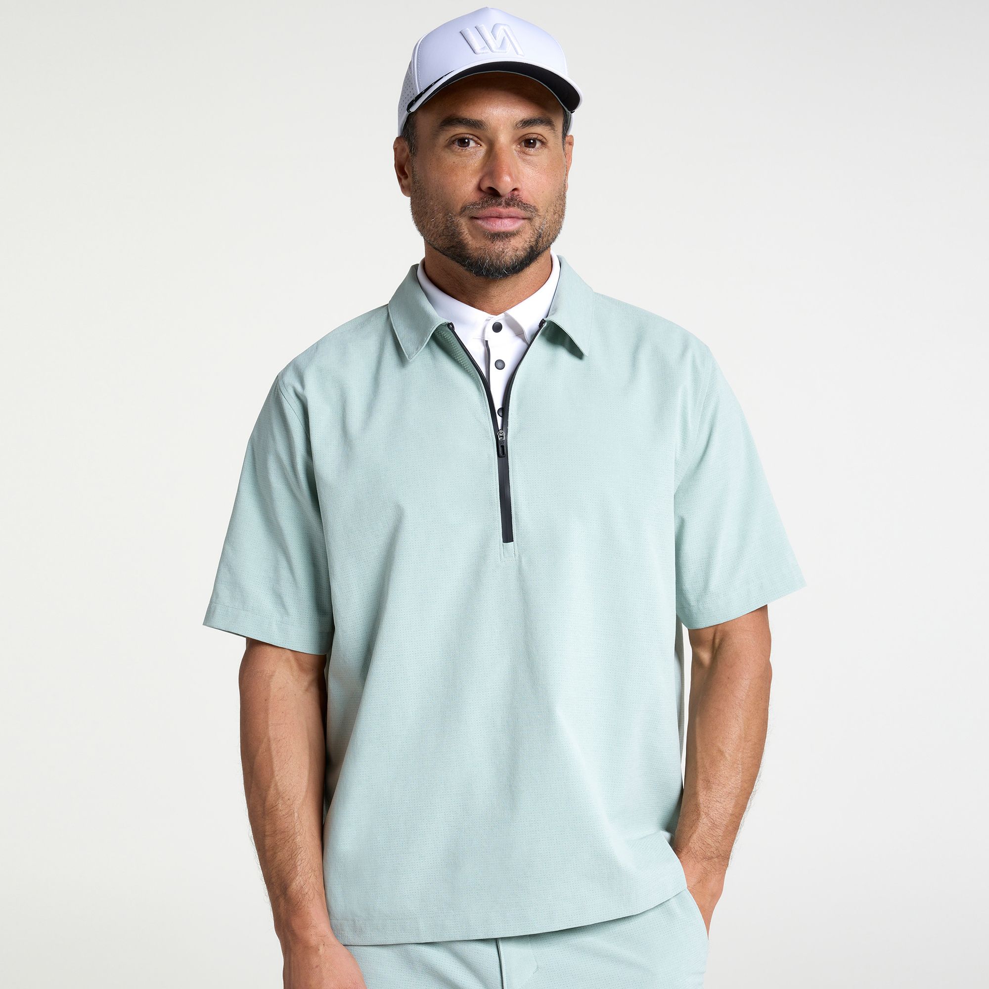 VRST Men's Golf Woven 1/2 Sleeve