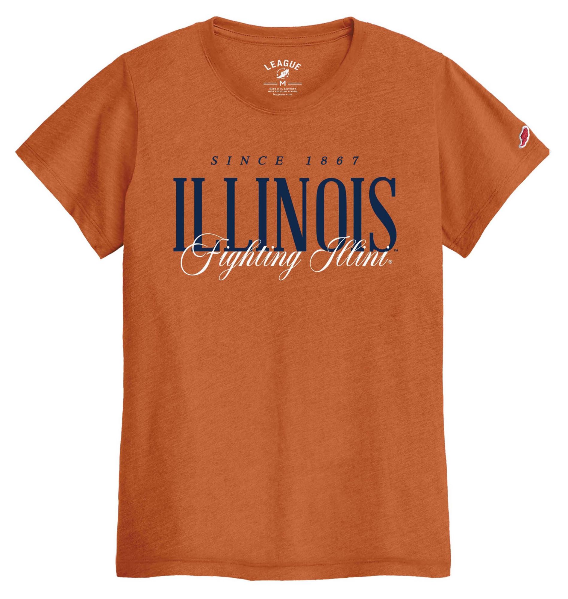 League-Legacy Women's Illinois Fighting Illini Orange Intramural T-Shirt