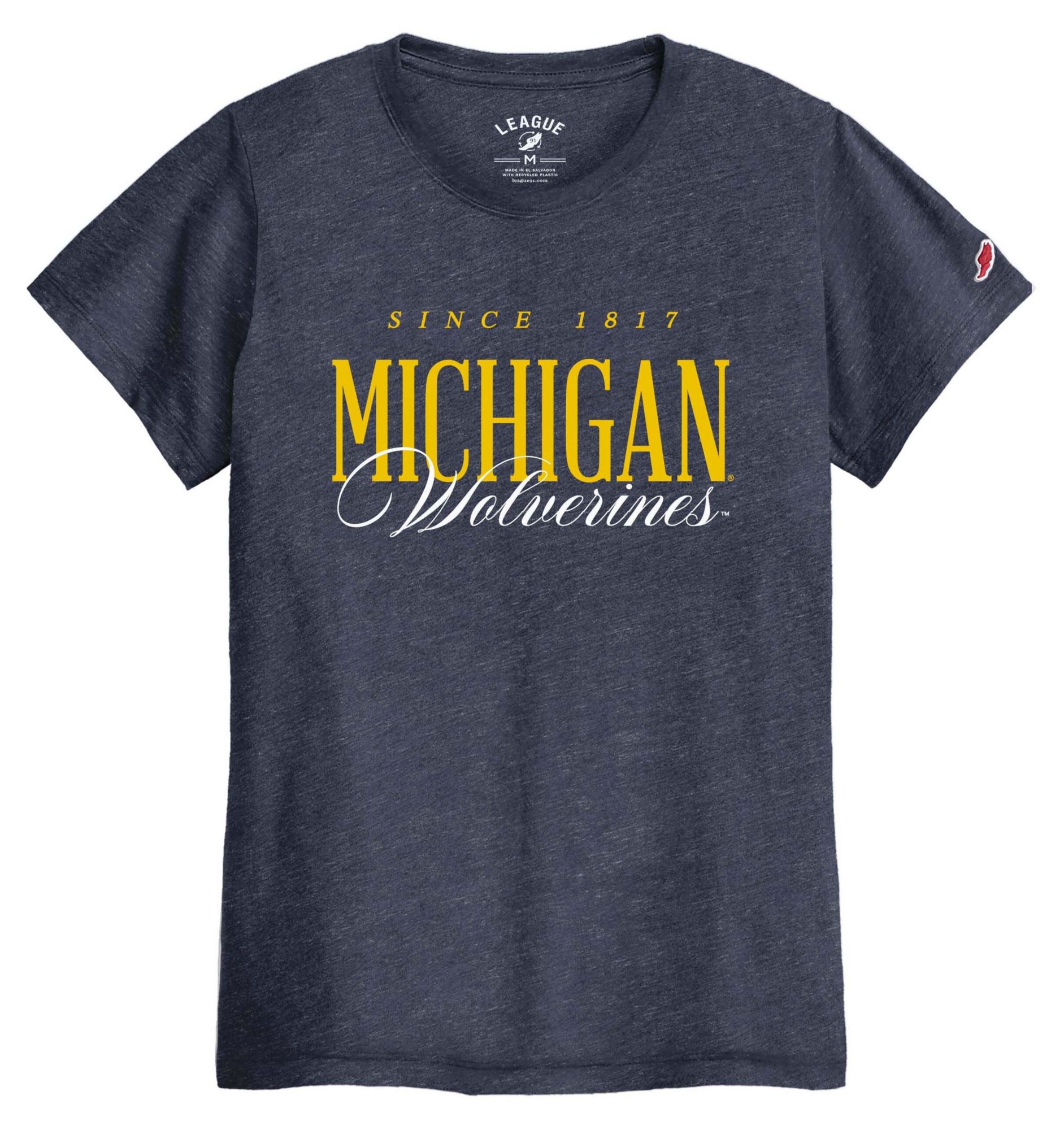 League-Legacy Women's Michigan Wolverines Navy Intramural T-Shirt