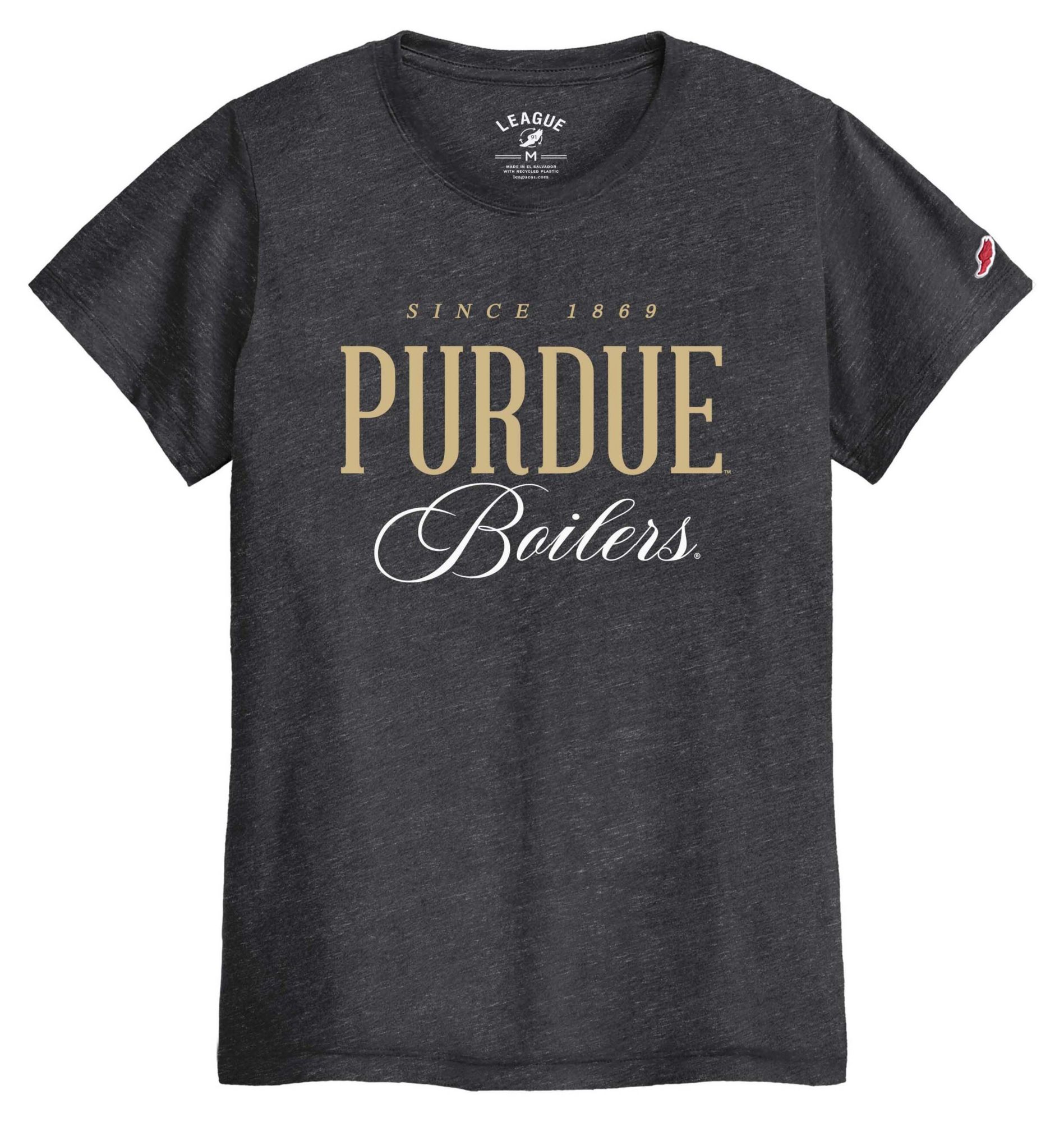 League-Legacy Women's Purdue Boilermakers Black Intramural T-Shirt