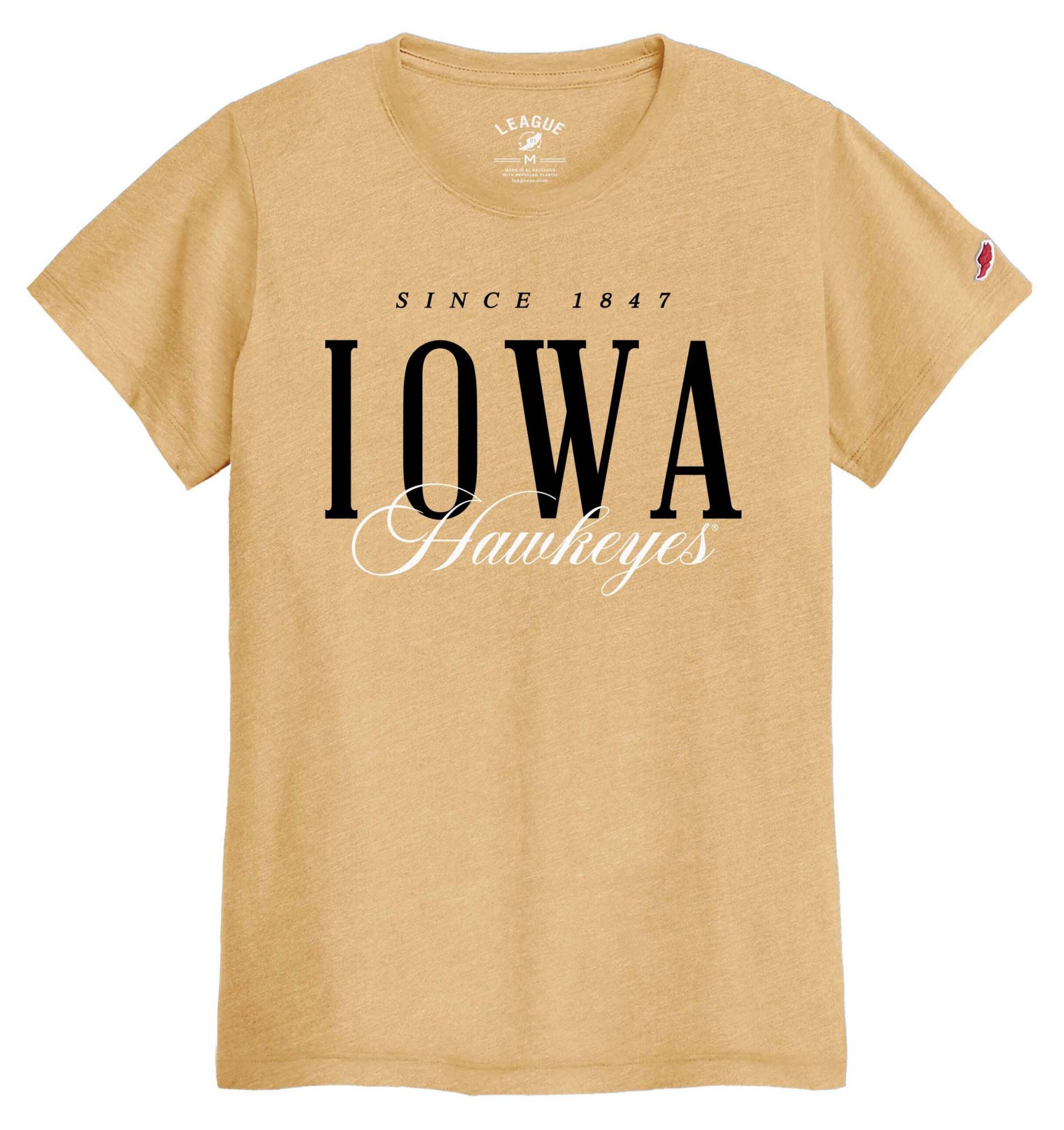 League-Legacy Women's Iowa Hawkeyes Gold Intramural T-Shirt