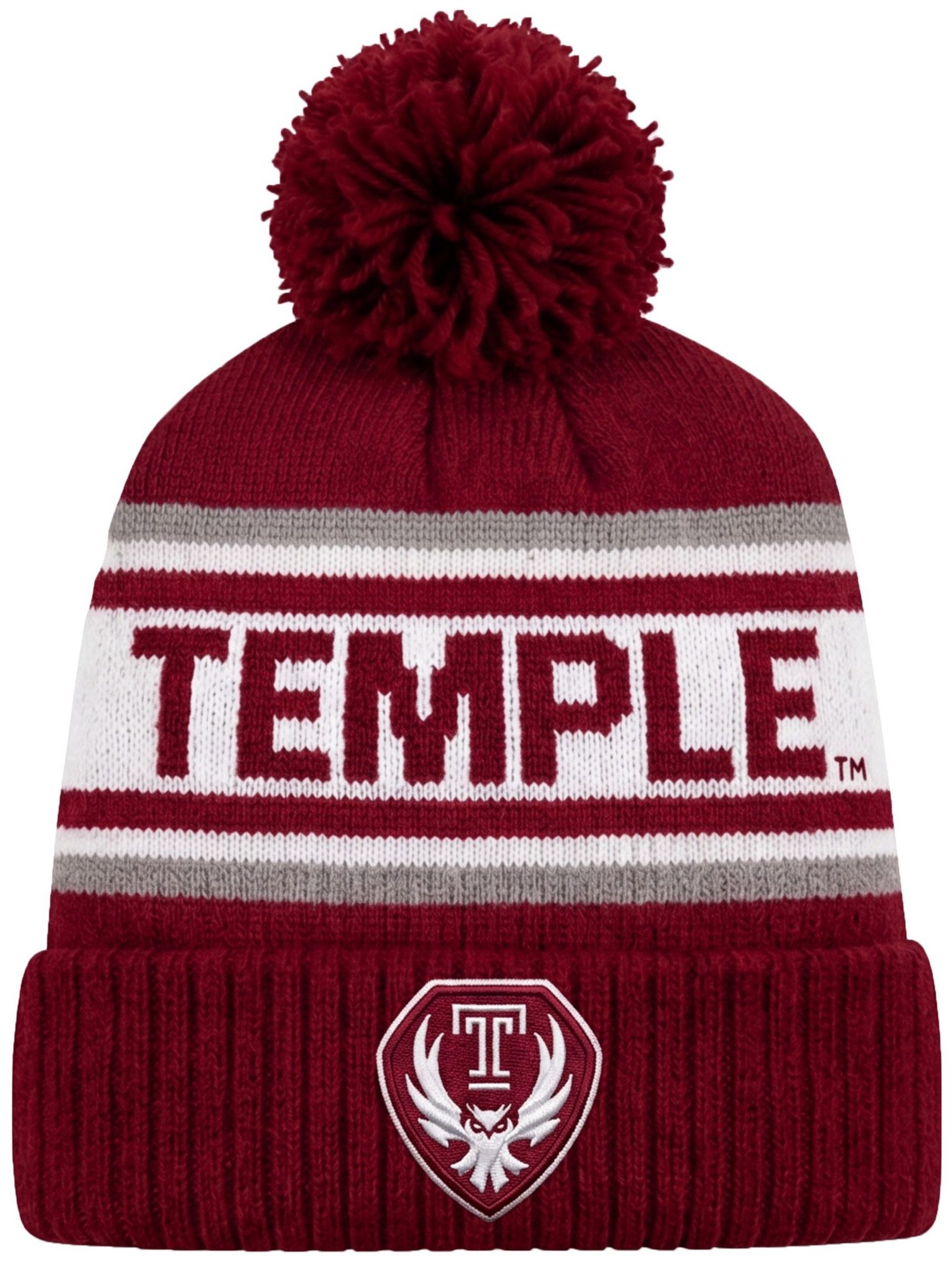 League-Legacy Adult Temple Owls Knit Beanie