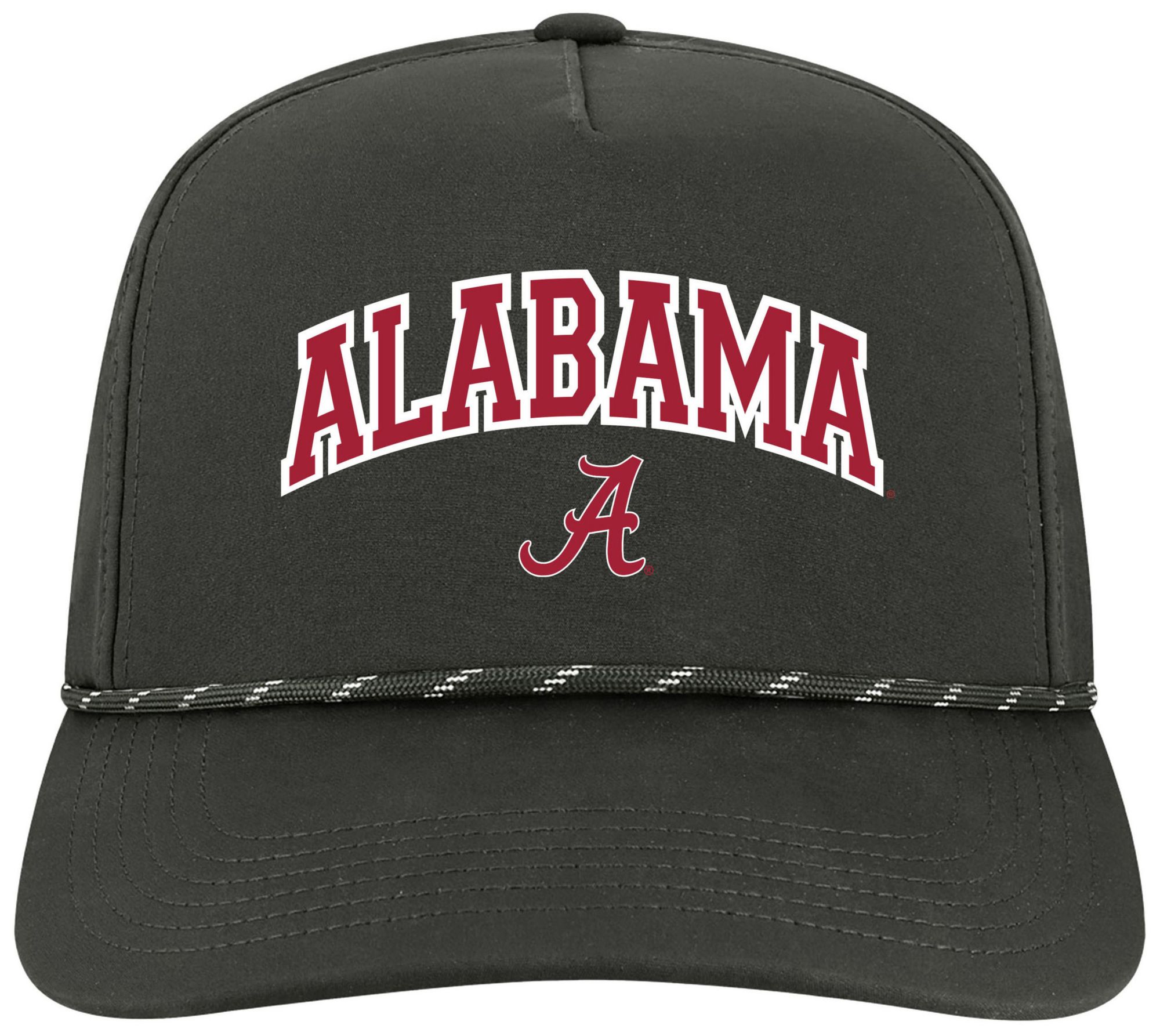 League-Legacy Adult Alabama Crimson Tide Black Arch Logo Caddy Adjustable Hat