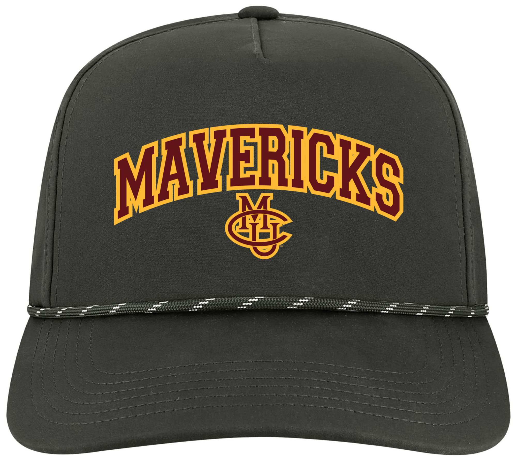 League-Legacy Adult Colorado Mesa Mavericks Black Arch Logo Caddy Adjustable Hat