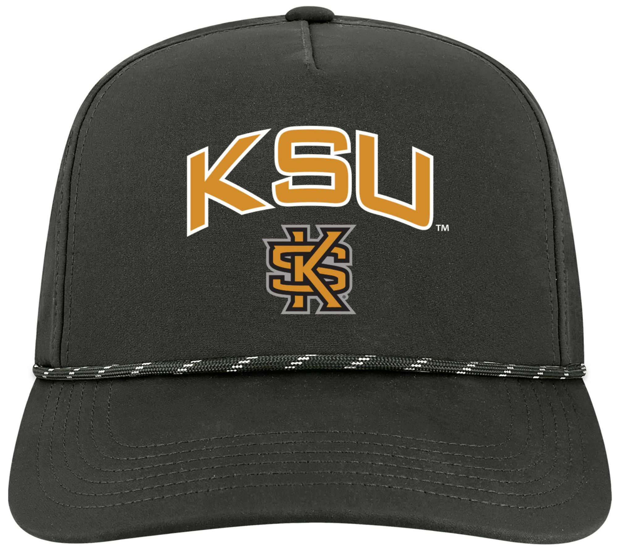 League-Legacy Adult Kennesaw State Owls Black Arch Logo Caddy Adjustable Hat, Women's