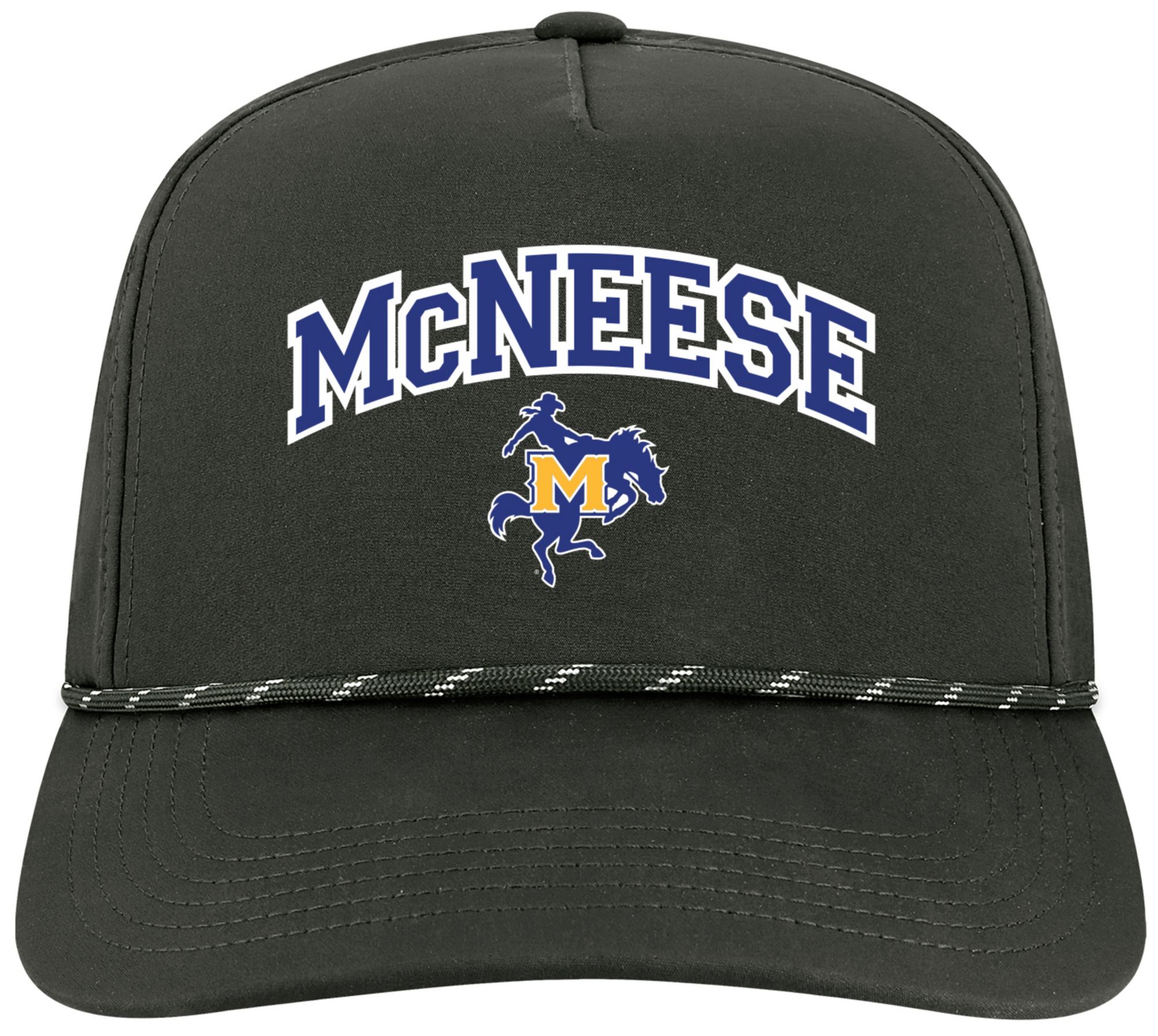 League-Legacy Adult McNeese State Cowboys Black Arch Logo Caddy Adjustable Hat